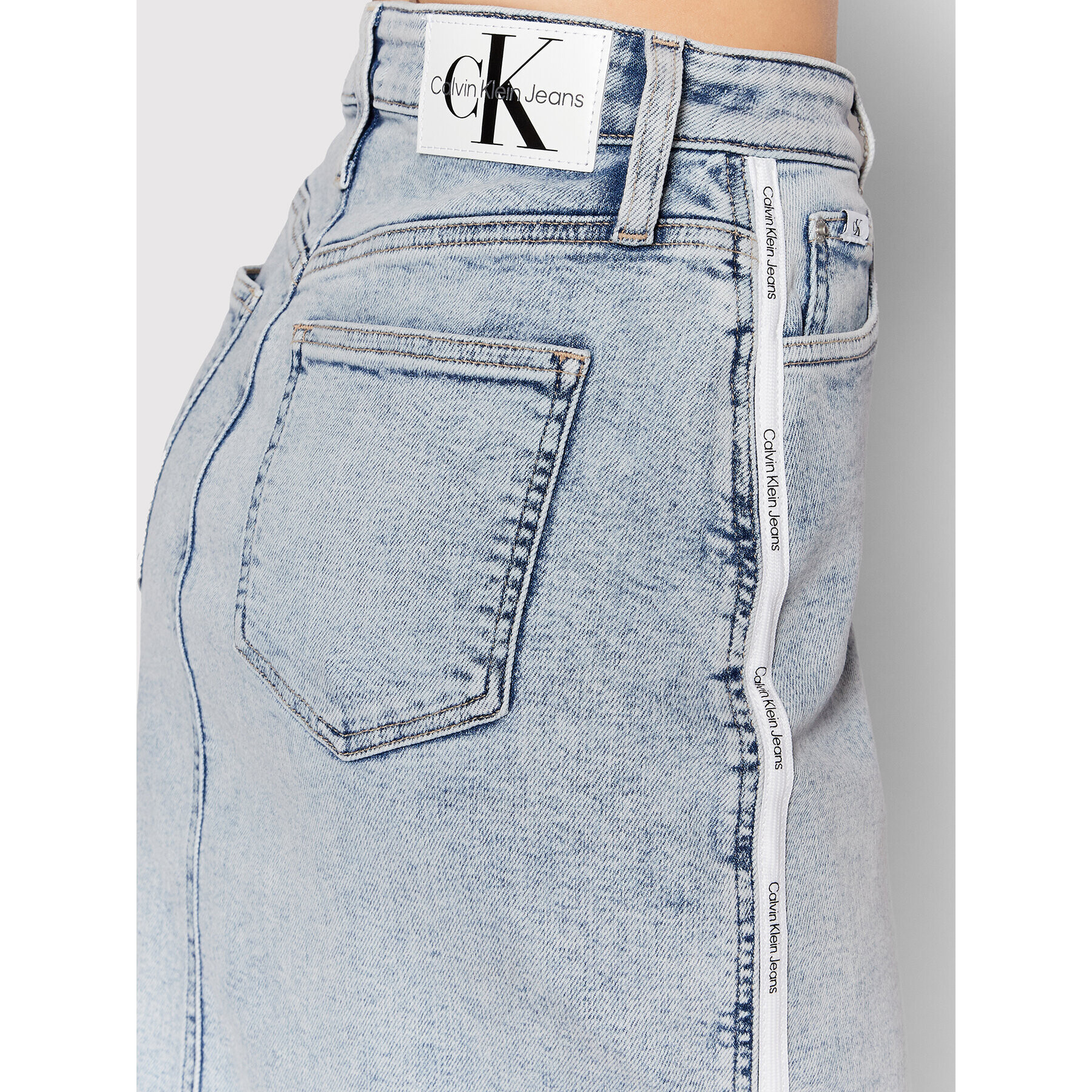 Calvin Klein Jeans Дънкова пола J20J218473 Син Regular Fit - Pepit.bg