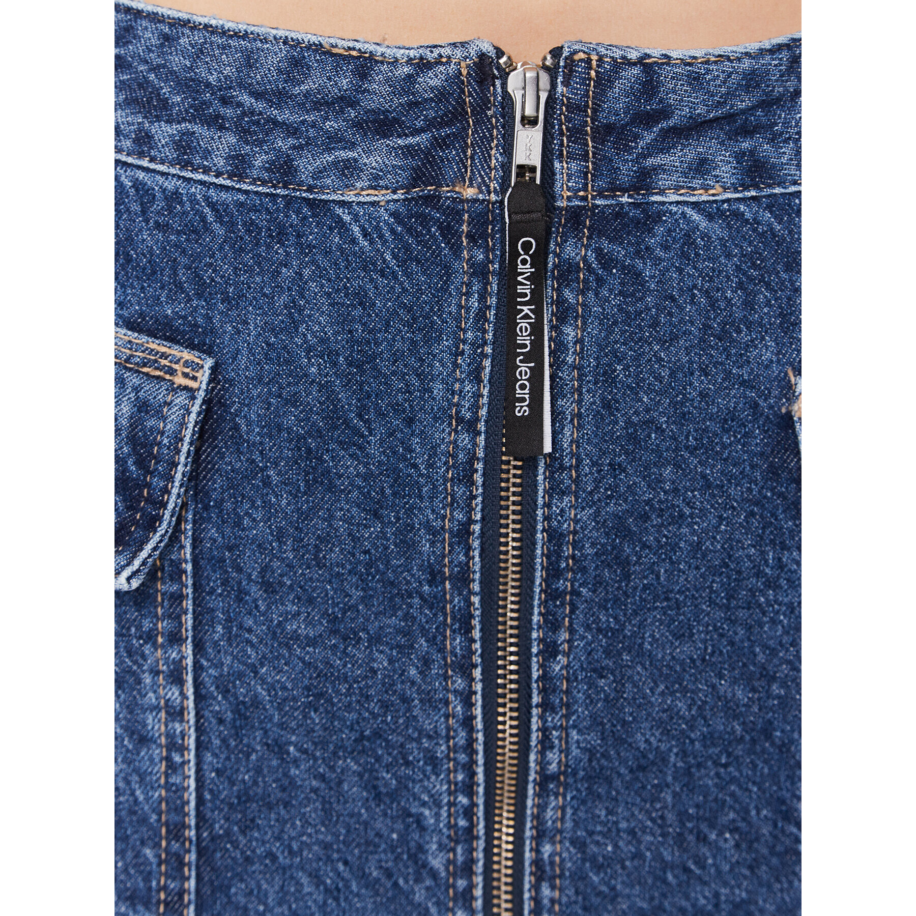 Calvin Klein Jeans Дънкова пола J20J220669 Син Regular Fit - Pepit.bg