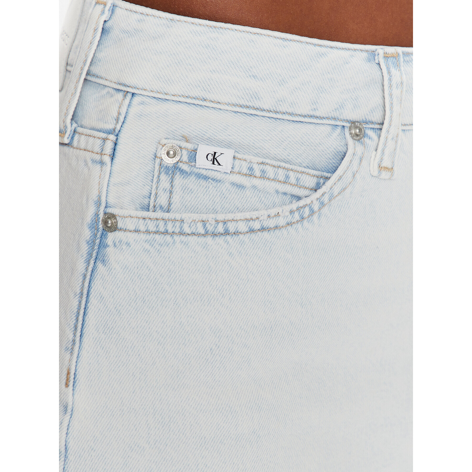 Calvin Klein Jeans Дънкова пола J20J220670 Син Regular Fit - Pepit.bg
