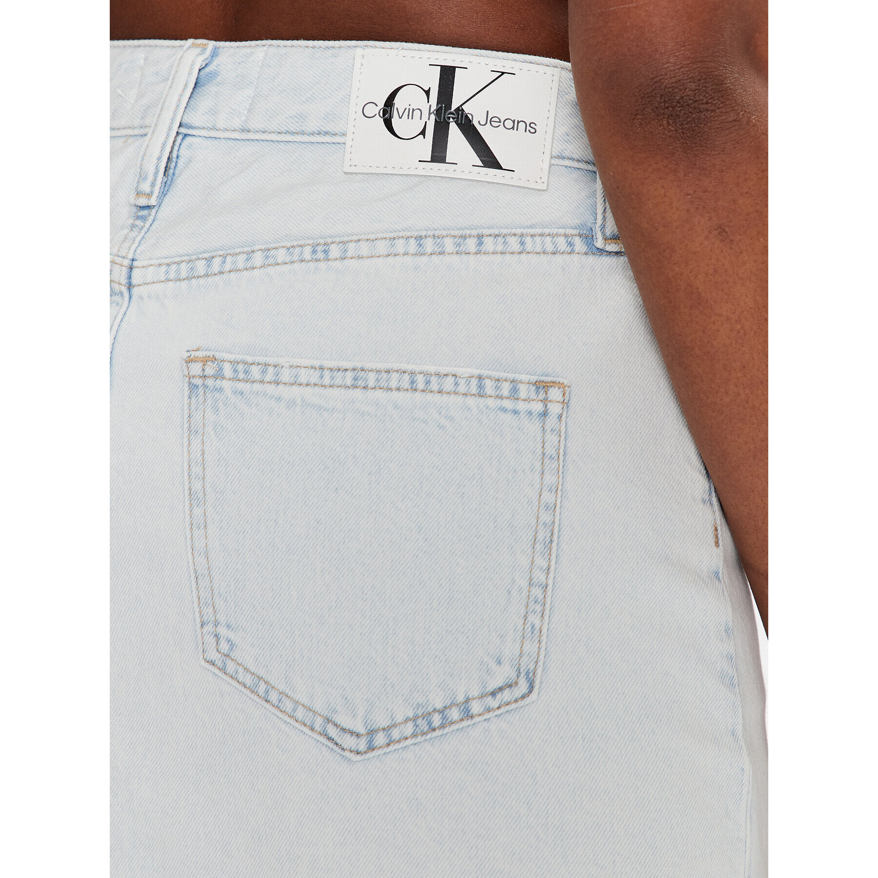 Calvin Klein Jeans Дънкова пола J20J220670 Син Regular Fit - Pepit.bg