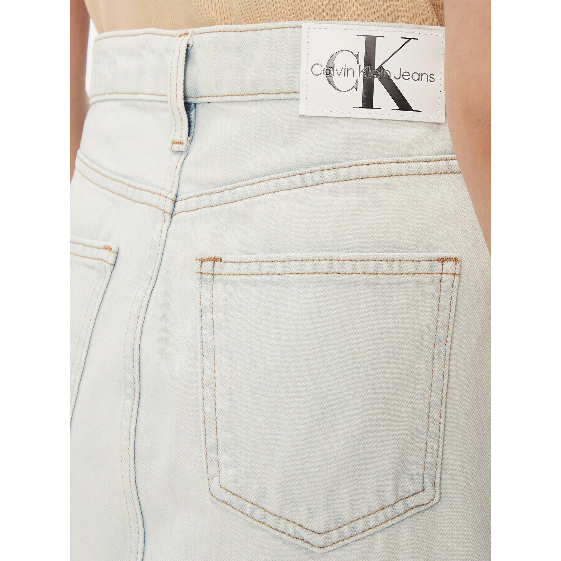 Calvin Klein Jeans Дънкова пола J20J222489 Син Regular Fit - Pepit.bg