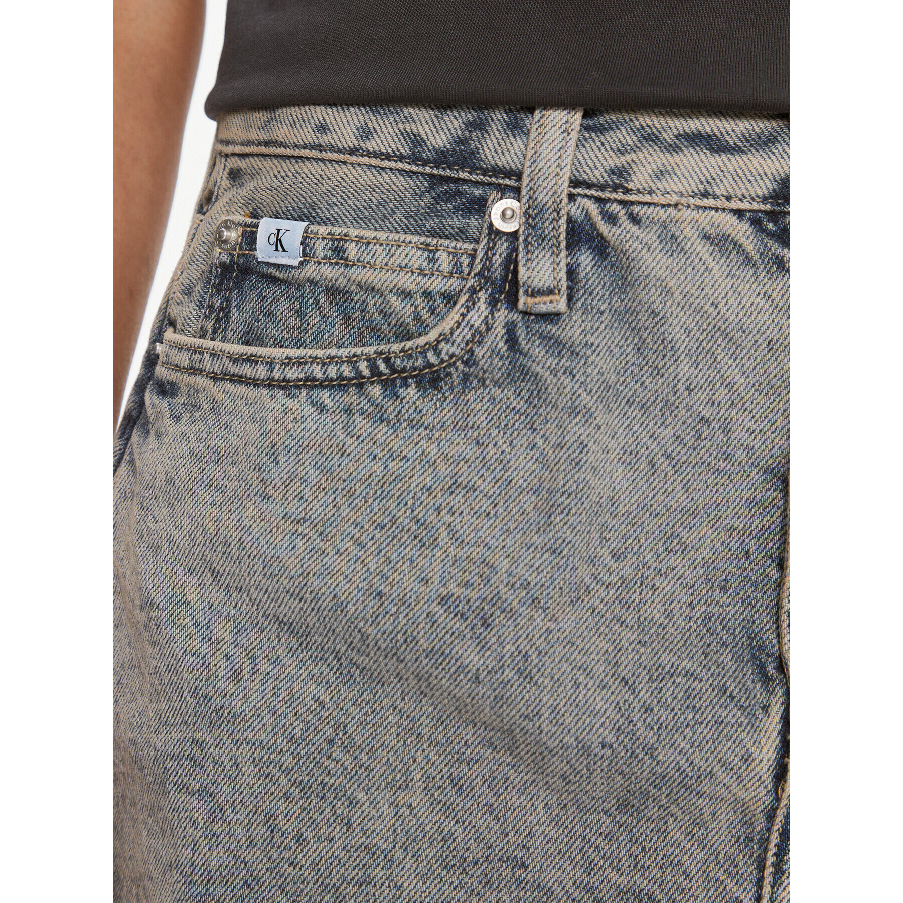 Calvin Klein Jeans Дънкова пола J20J222502 Син Regular Fit - Pepit.bg