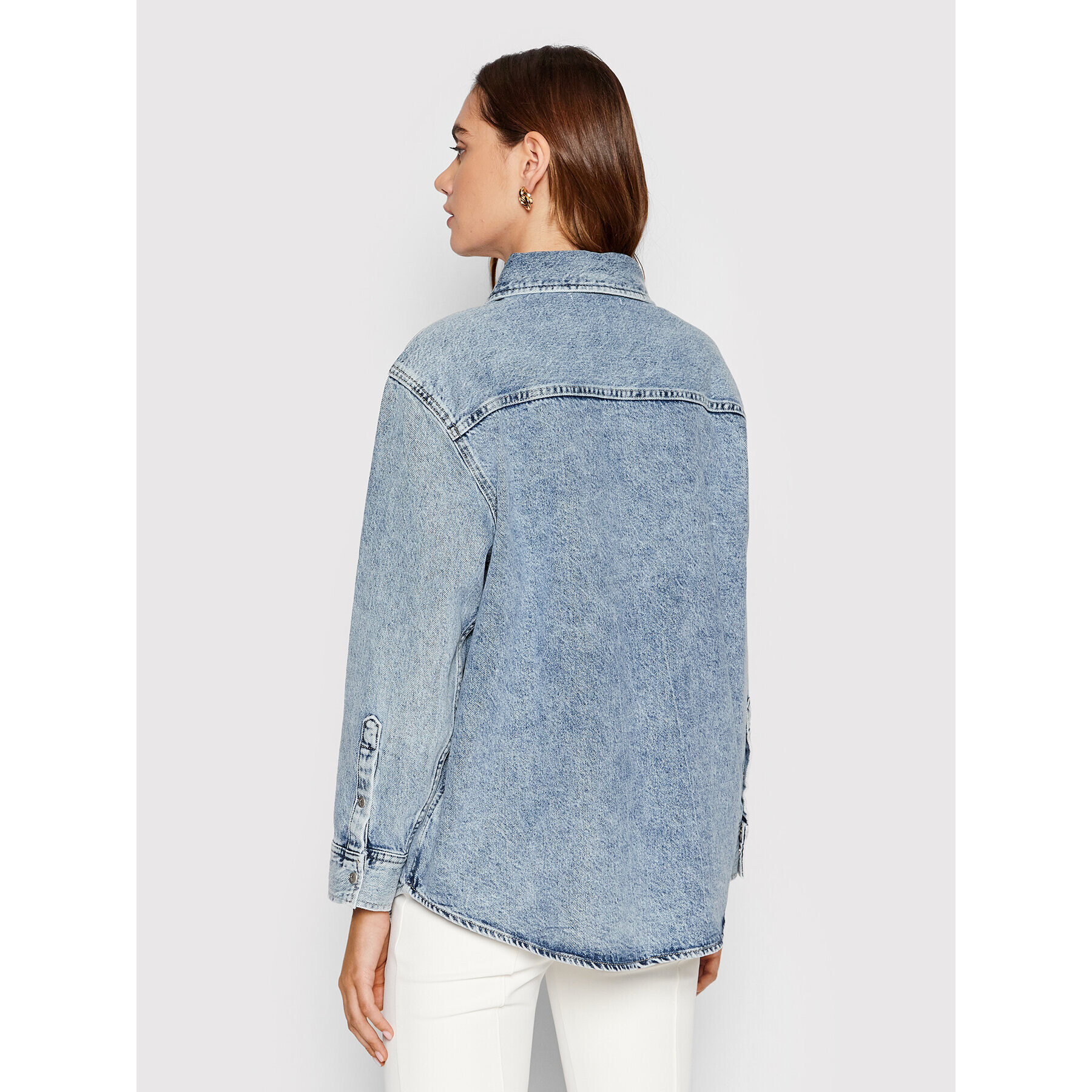 Calvin Klein Jeans дънкова риза J20J218466 Син Regular Fit - Pepit.bg