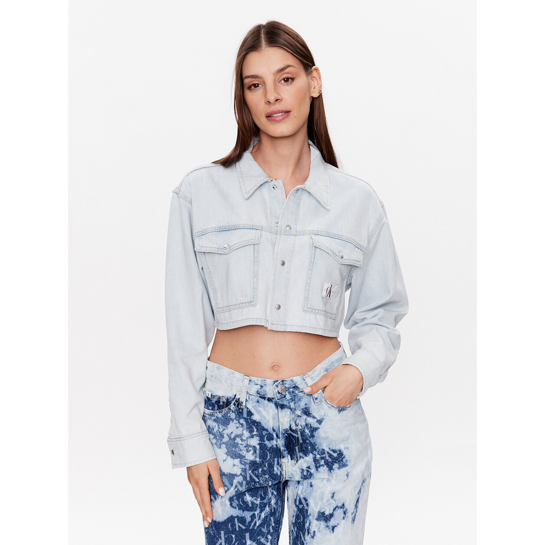 Calvin Klein Jeans дънкова риза J20J220651 Син Regular Fit - Pepit.bg