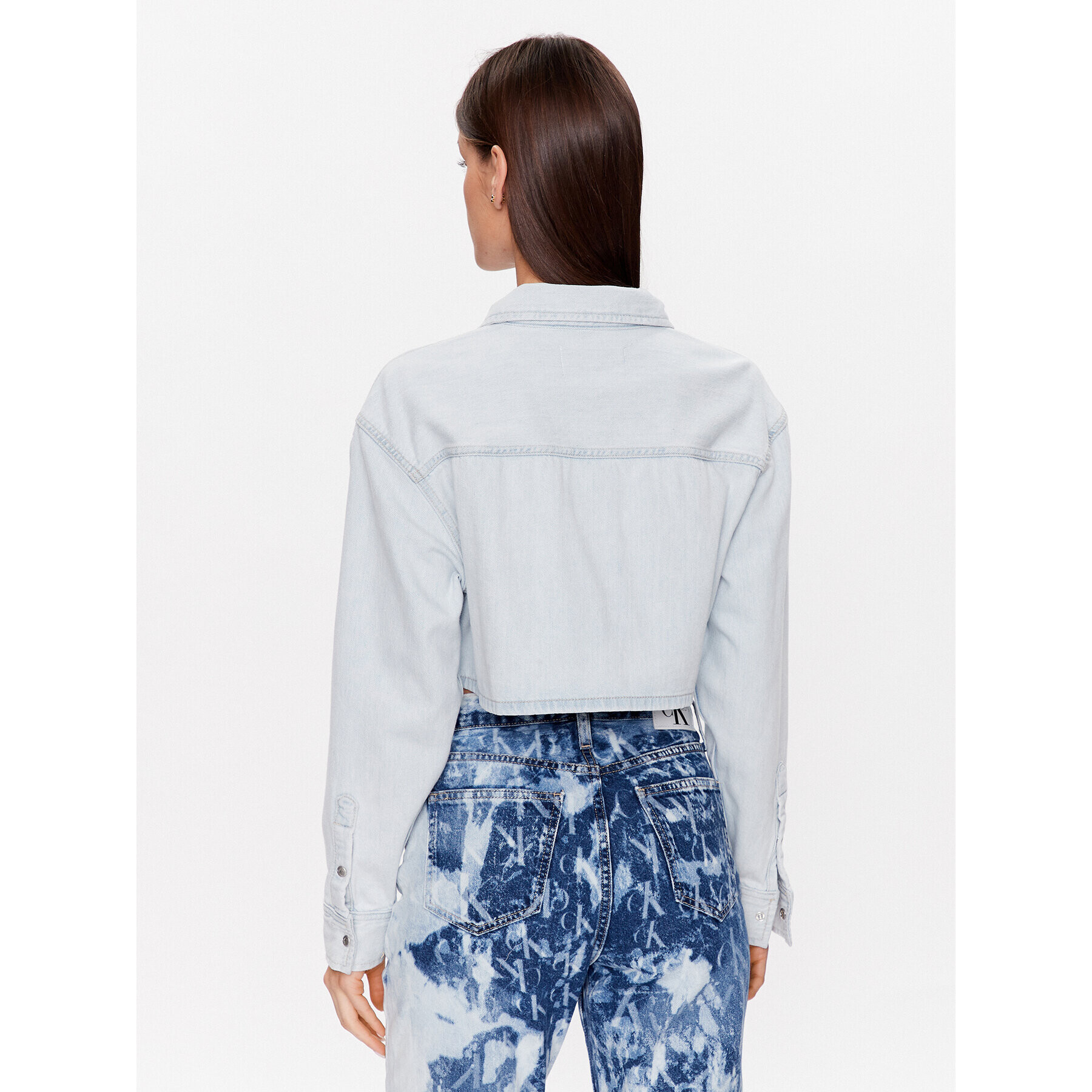 Calvin Klein Jeans дънкова риза J20J220651 Син Regular Fit - Pepit.bg