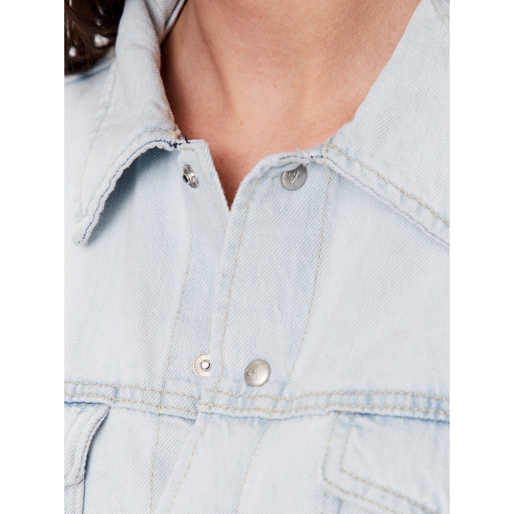 Calvin Klein Jeans дънкова риза J20J220651 Син Regular Fit - Pepit.bg