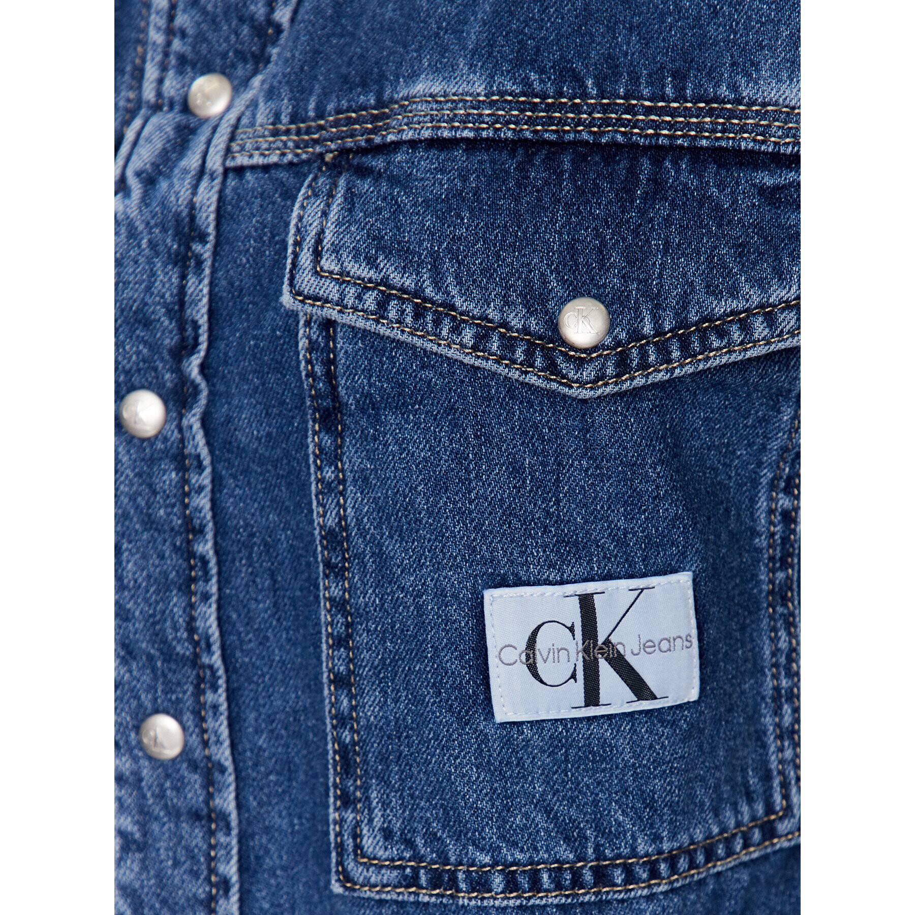 Calvin Klein Jeans дънкова риза J20J220654 Син Regular Fit - Pepit.bg