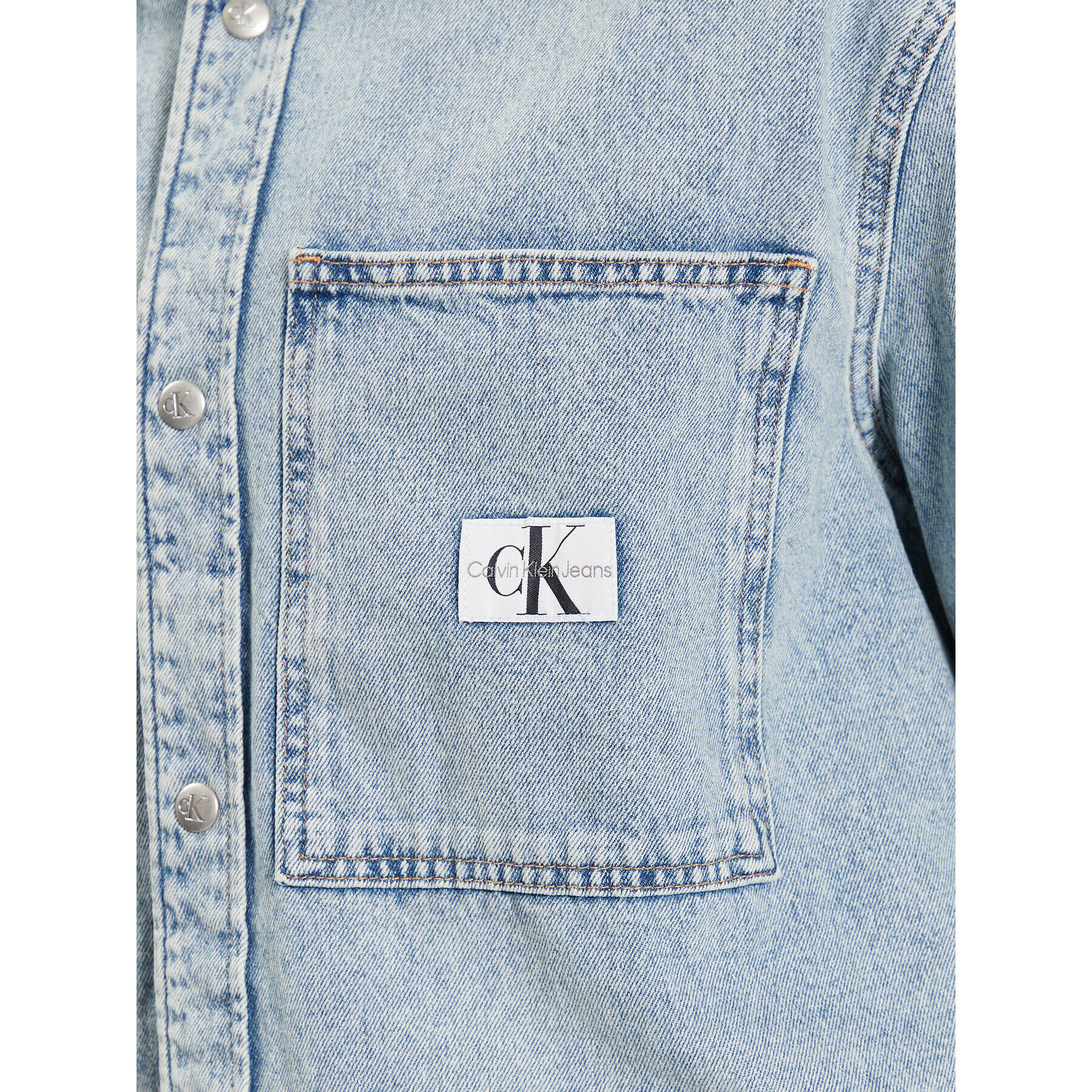 Calvin Klein Jeans дънкова риза J30J323328 Син Regular Fit - Pepit.bg