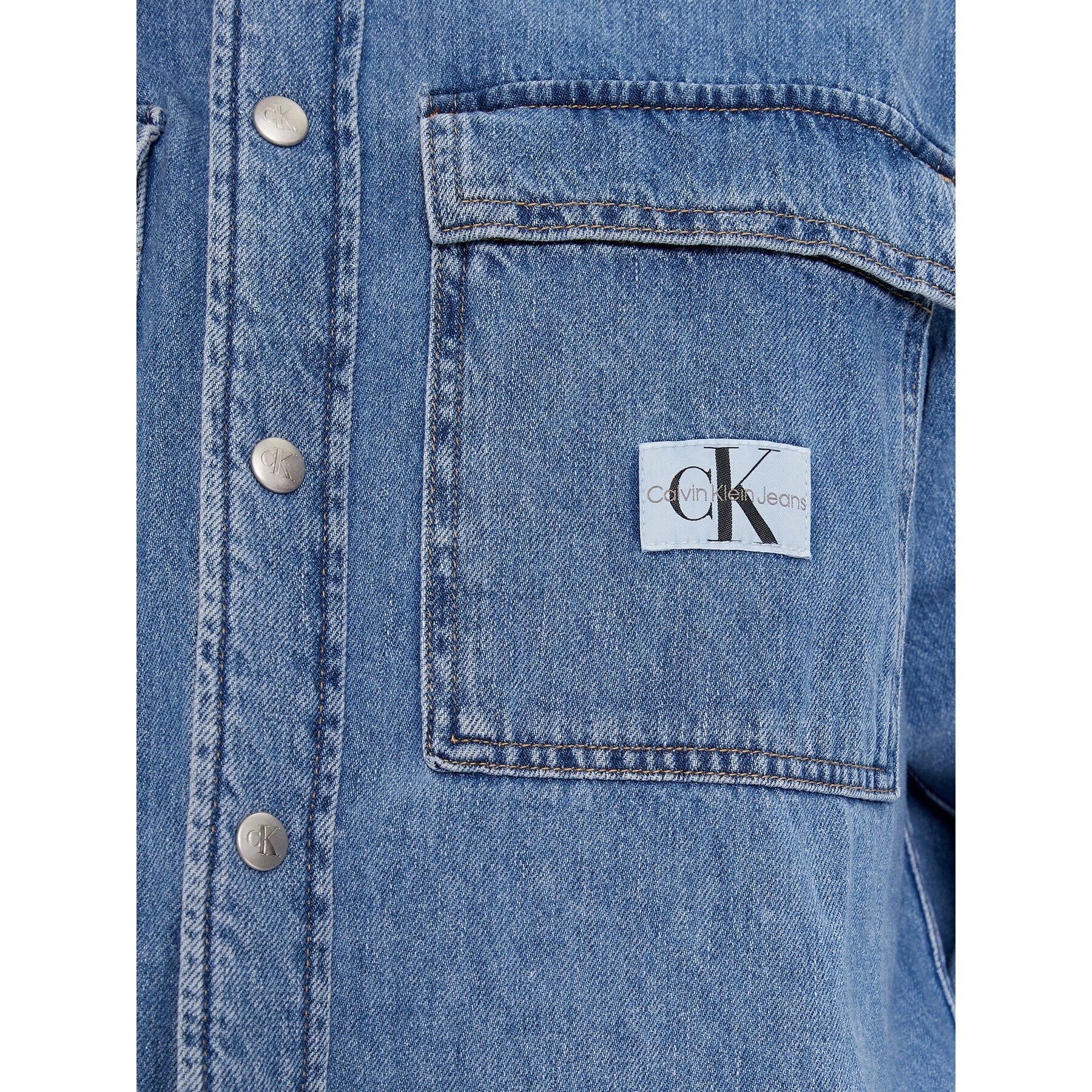 Calvin Klein Jeans дънкова риза Relaxed Linear Denim Shirt J30J324582 Тъмносин Regular Fit - Pepit.bg