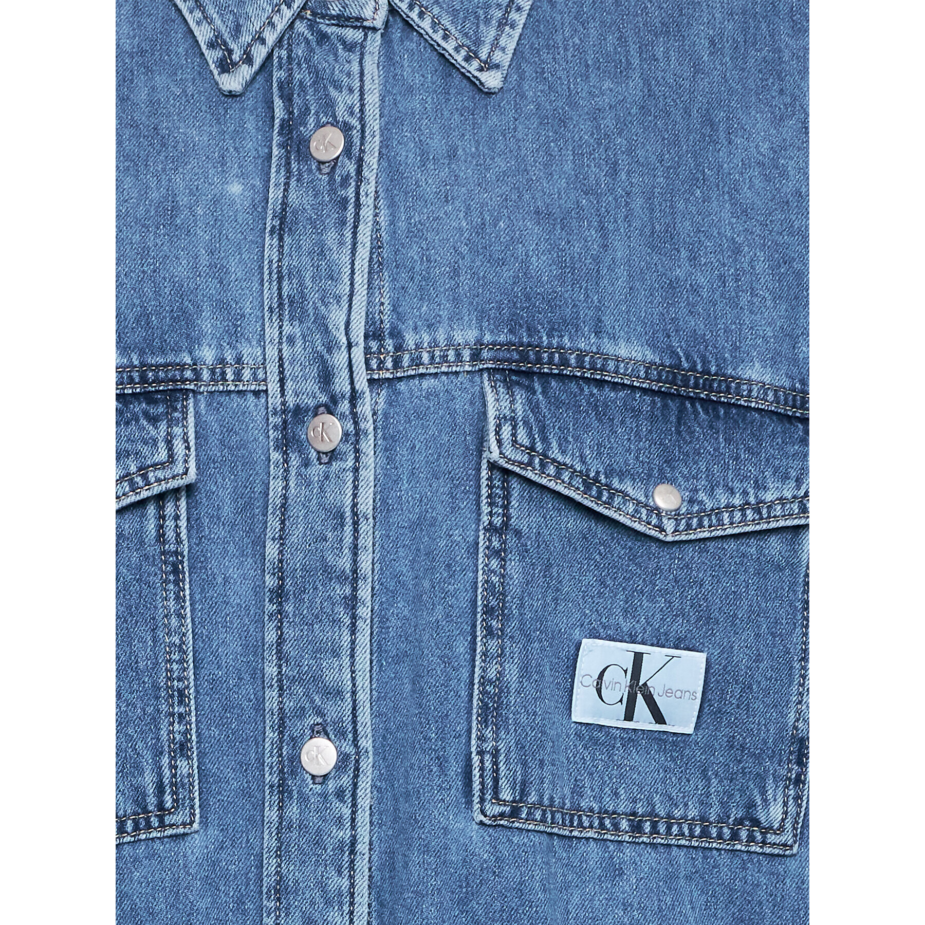 Calvin Klein Jeans Дънкова рокля J20J220884 Син Regular Fit - Pepit.bg