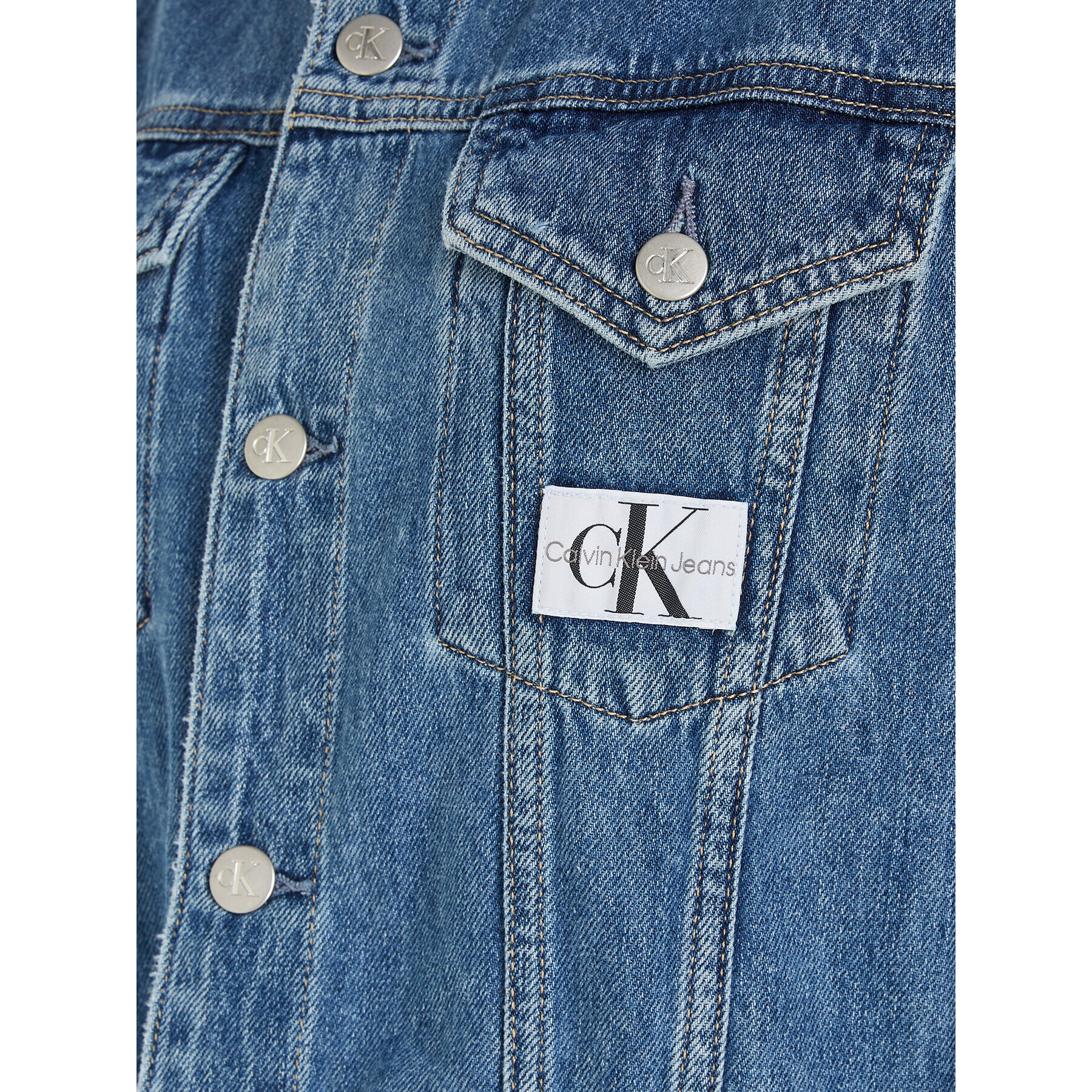 Calvin Klein Jeans Дънкова рокля J20J221269 Син Regular Fit - Pepit.bg