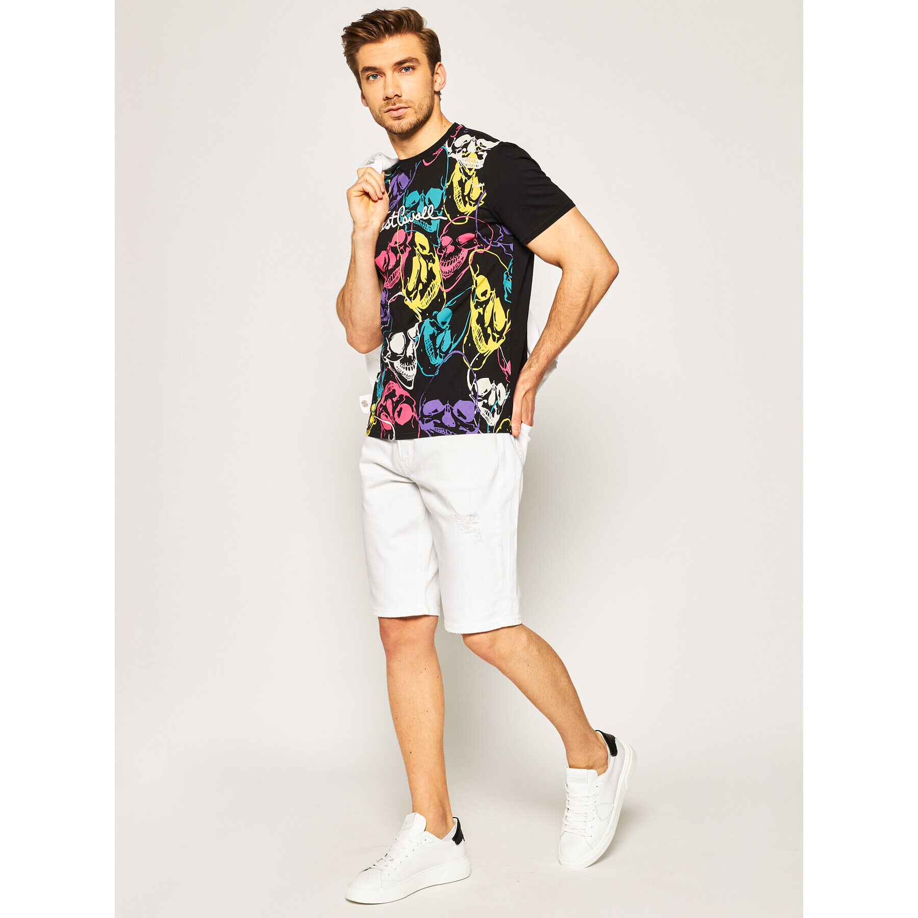 Calvin Klein Jeans Дънкови шорти Denim J30J314643 Бял Regular Fit - Pepit.bg