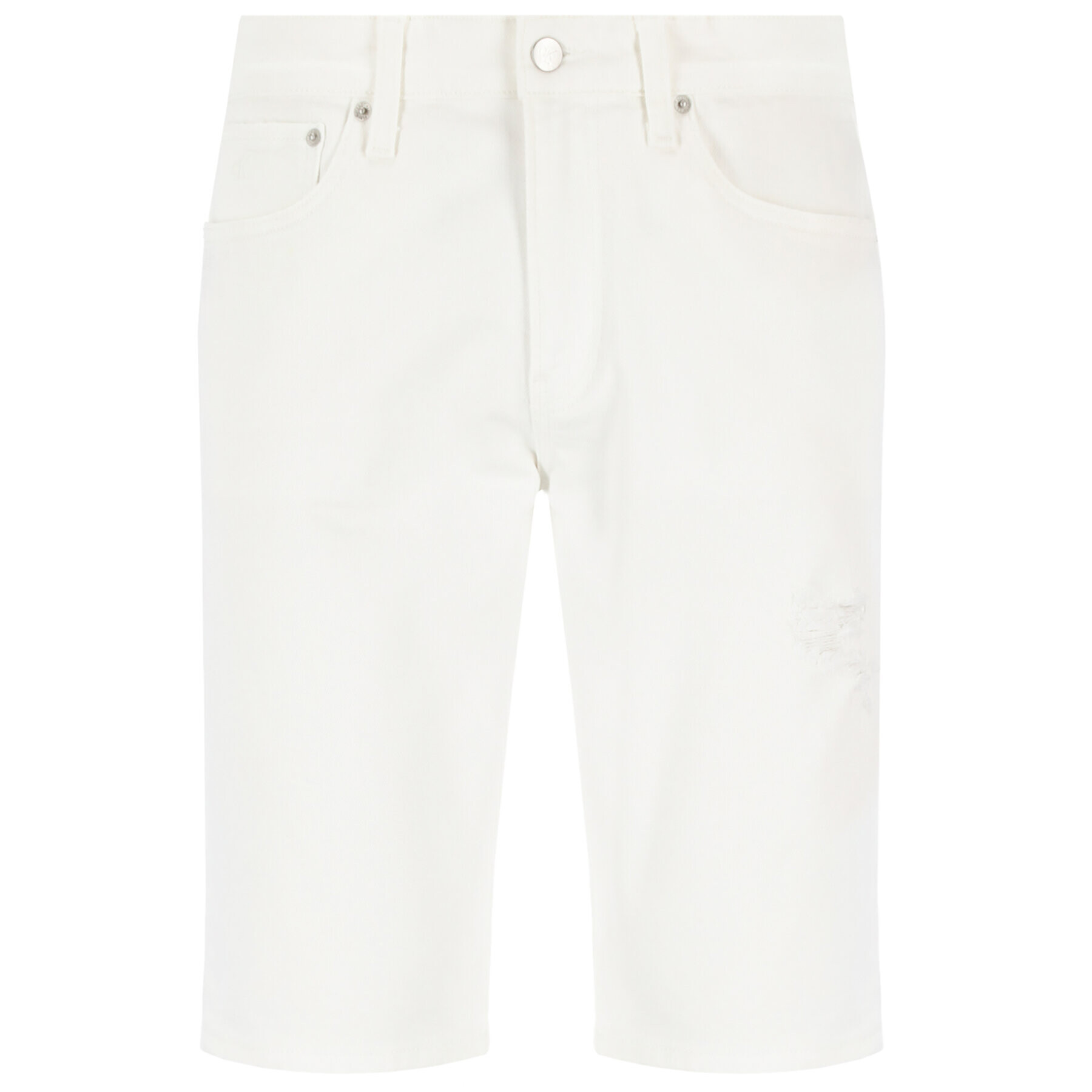 Calvin Klein Jeans Дънкови шорти Denim J30J314643 Бял Regular Fit - Pepit.bg