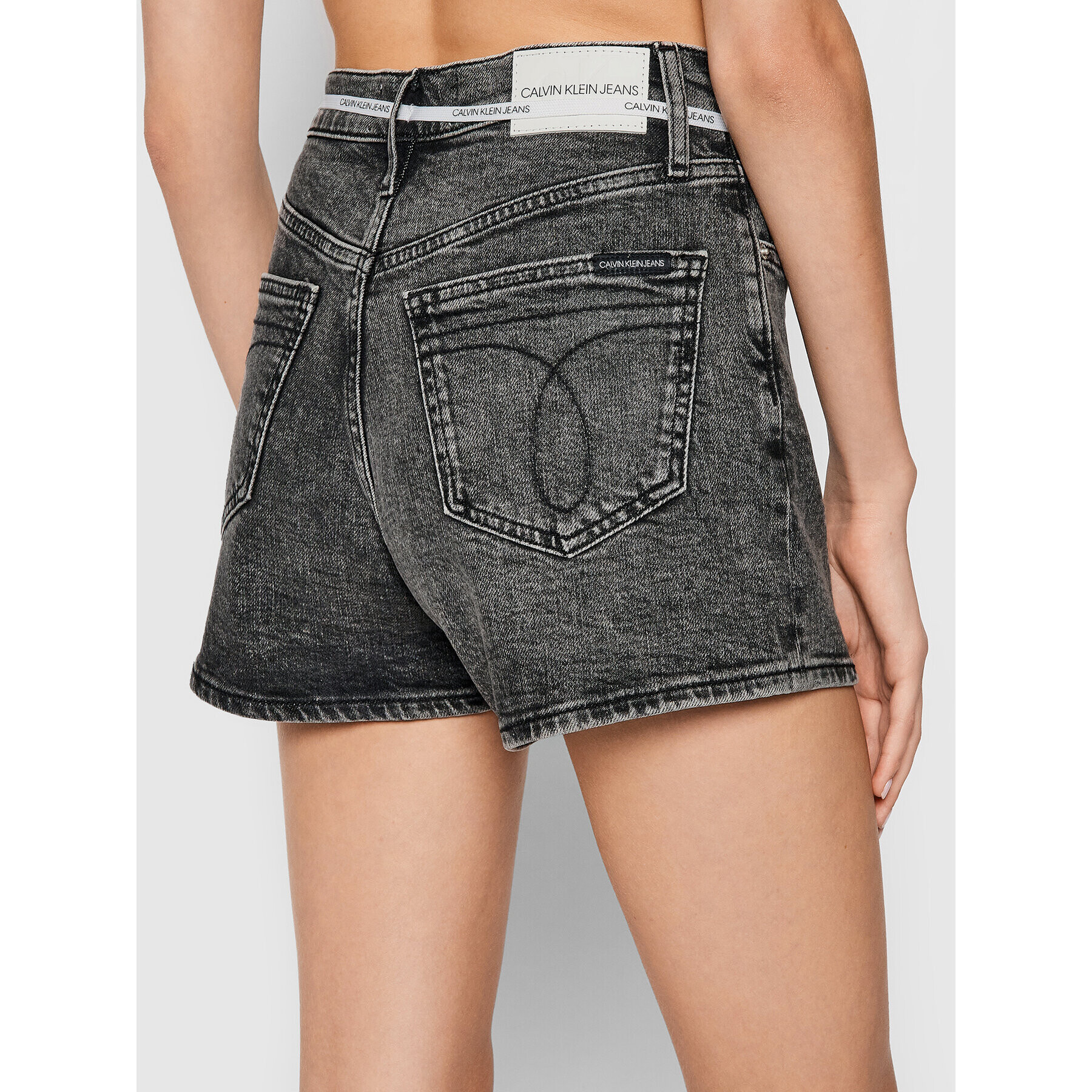 Calvin Klein Jeans Дънкови шорти J20J216307 Сив Regular Fit - Pepit.bg