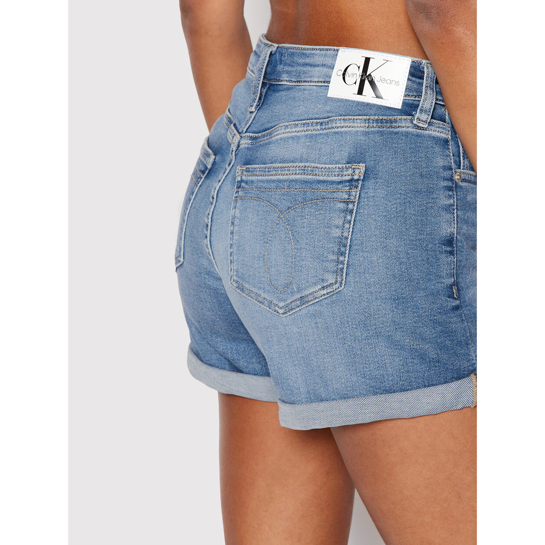 Calvin Klein Jeans Дънкови шорти J20J218504 Син Regular Fit - Pepit.bg