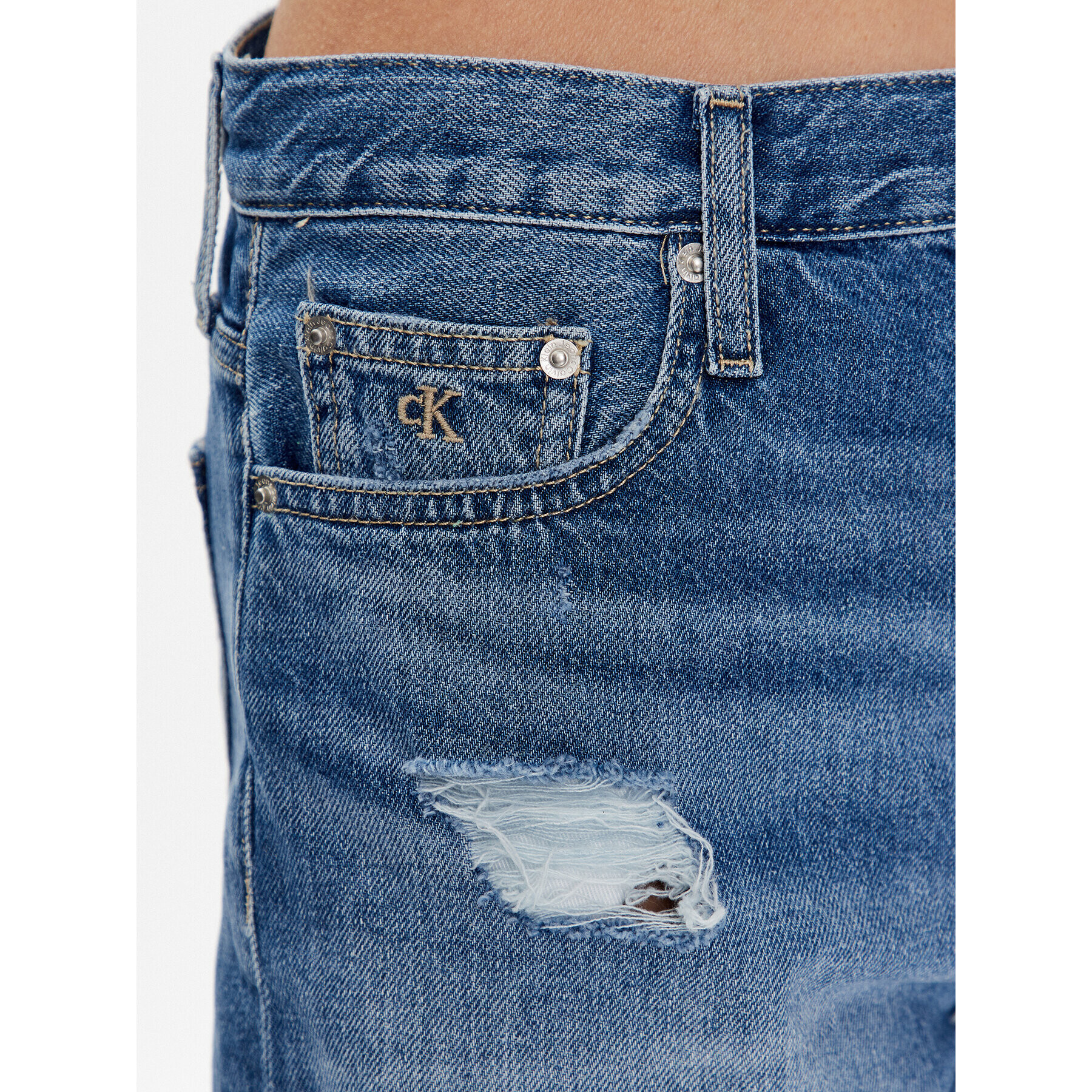 Calvin Klein Jeans Дънкови шорти J20J220641 Син Regular Fit - Pepit.bg