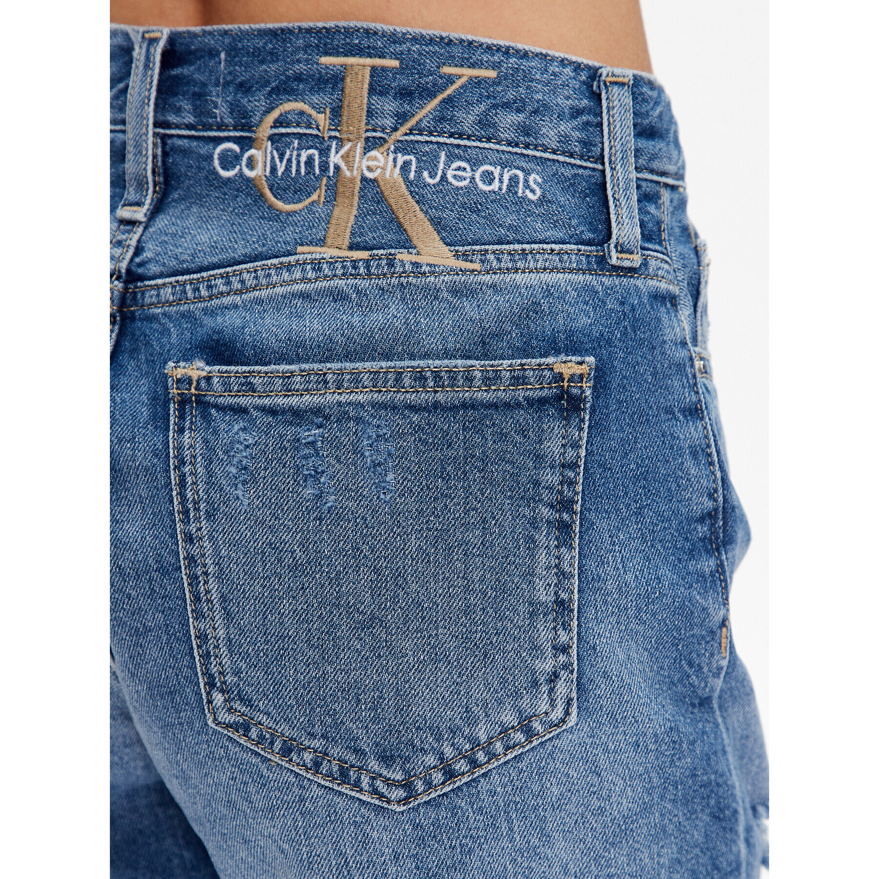 Calvin Klein Jeans Дънкови шорти J20J220641 Син Regular Fit - Pepit.bg