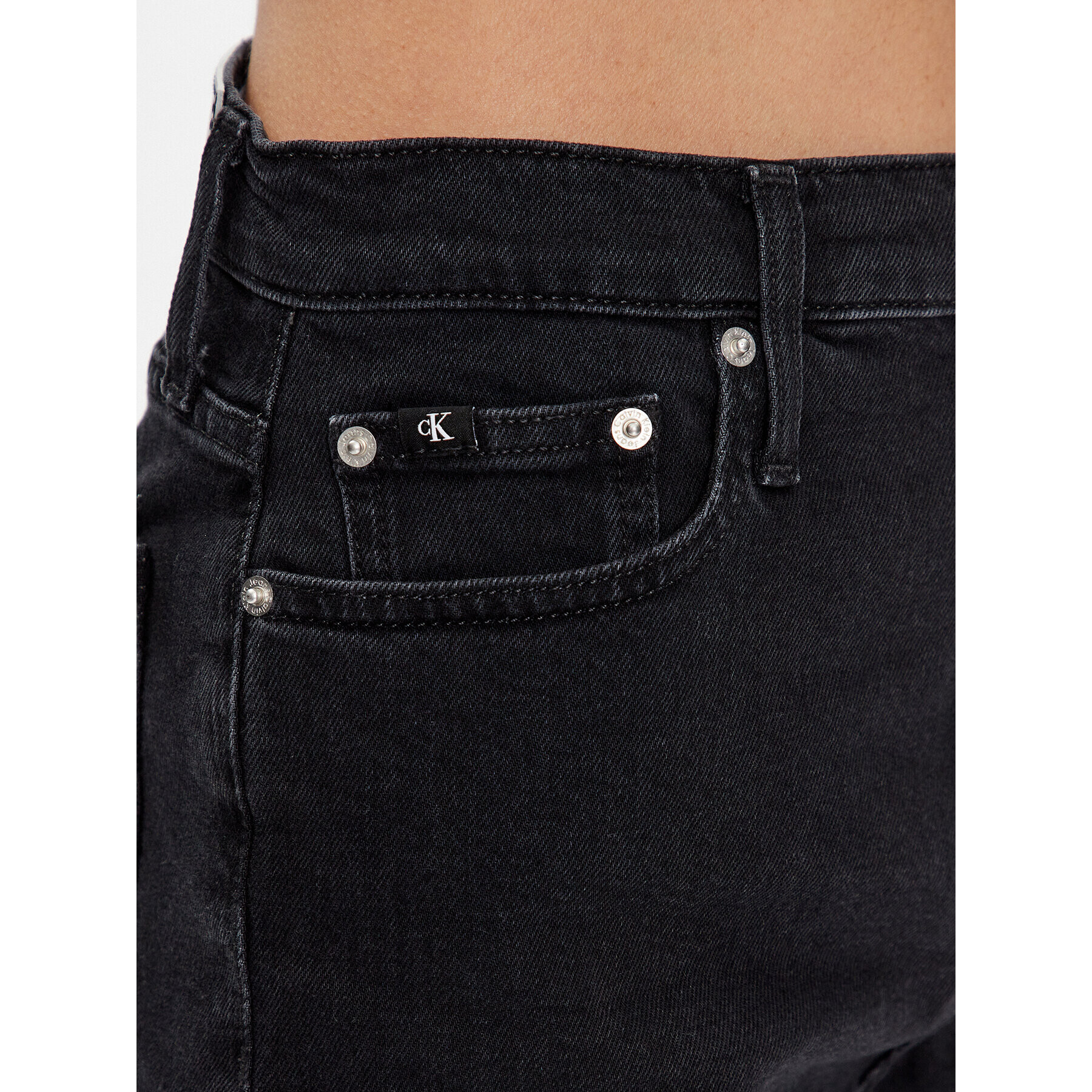 Calvin Klein Jeans Дънкови шорти J20J220642 Черен Regular Fit - Pepit.bg