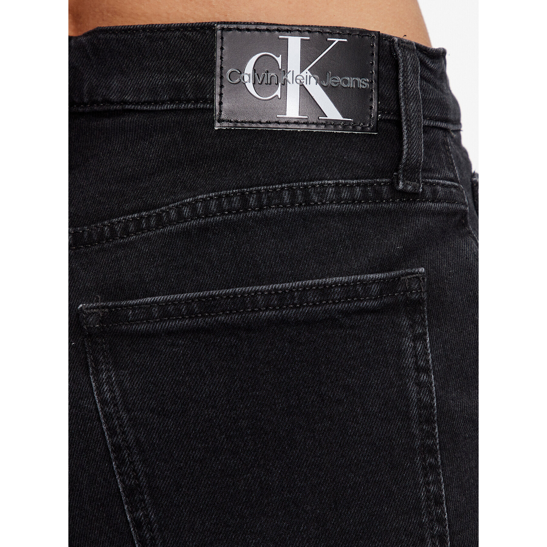 Calvin Klein Jeans Дънкови шорти J20J220642 Черен Regular Fit - Pepit.bg