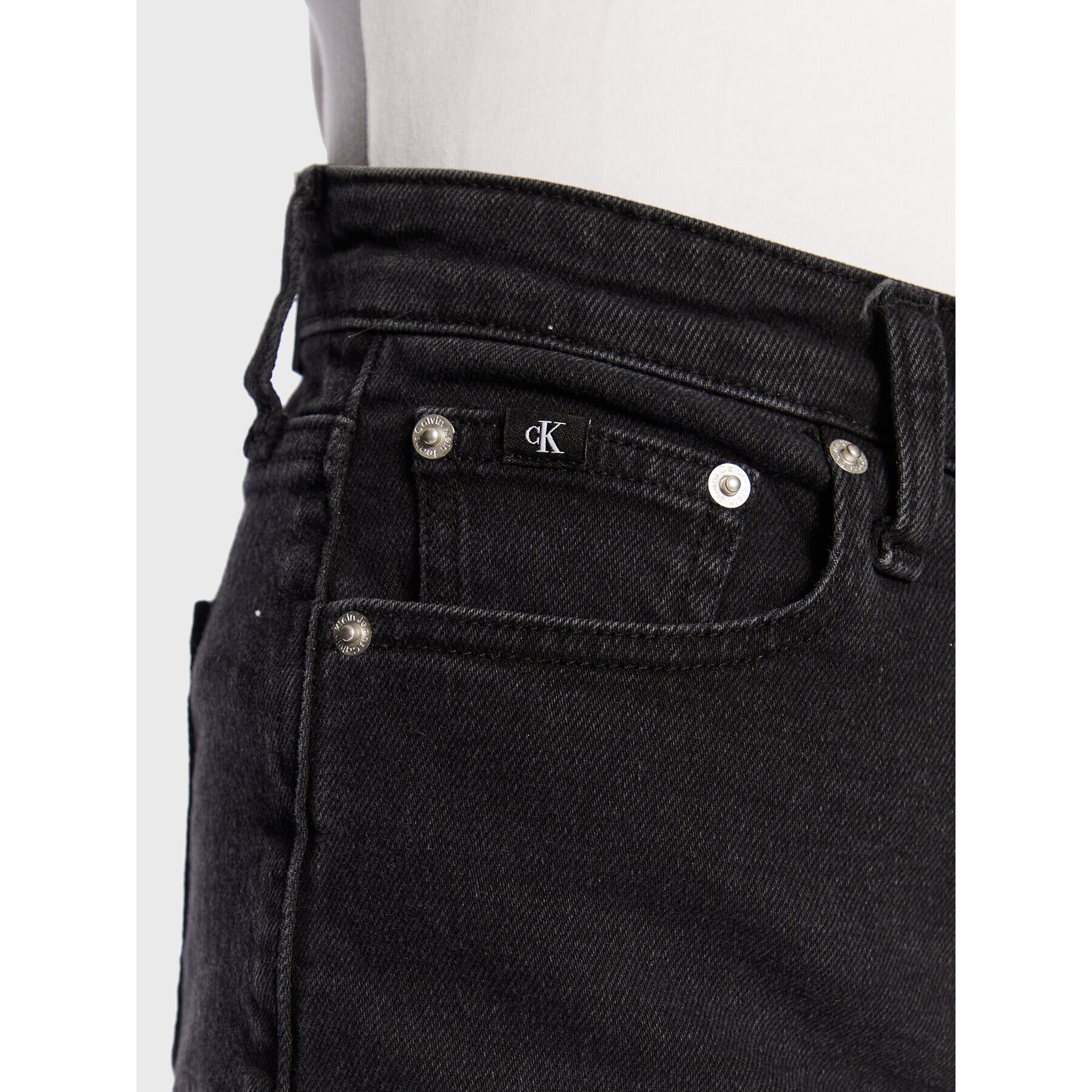 Calvin Klein Jeans Дънкови шорти J20J220645 Черен Regular Fit - Pepit.bg