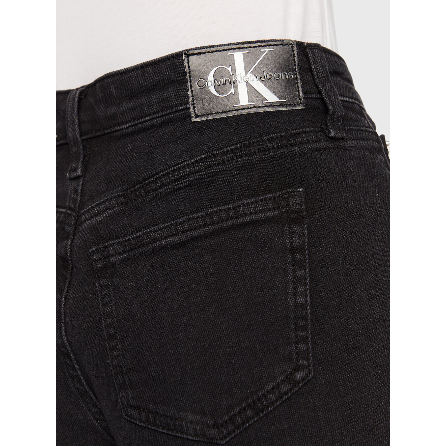 Calvin Klein Jeans Дънкови шорти J20J220645 Черен Regular Fit - Pepit.bg