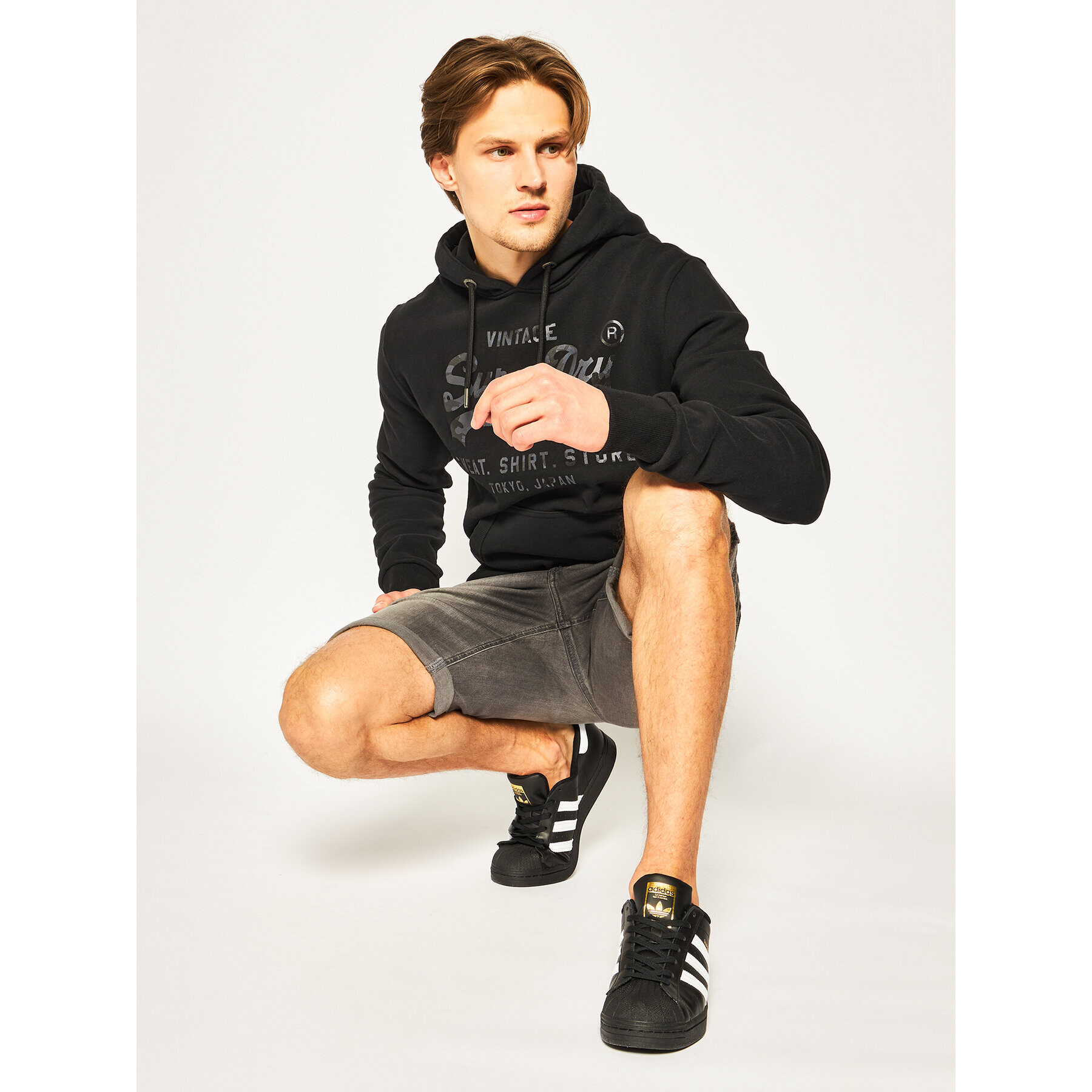 Calvin Klein Jeans Дънкови шорти J30J314649 Сив Slim Fit - Pepit.bg