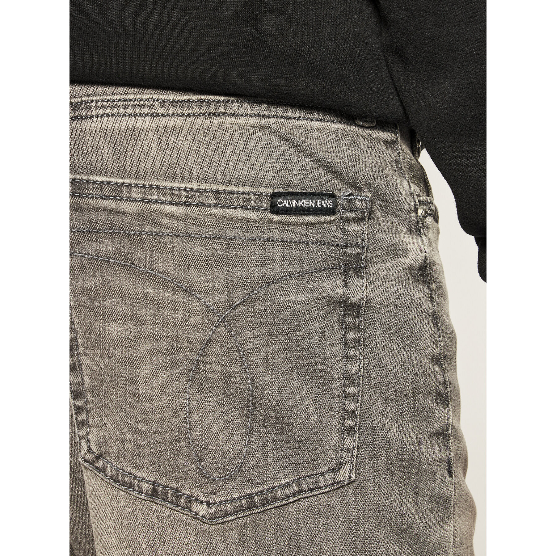 Calvin Klein Jeans Дънкови шорти J30J314649 Сив Slim Fit - Pepit.bg