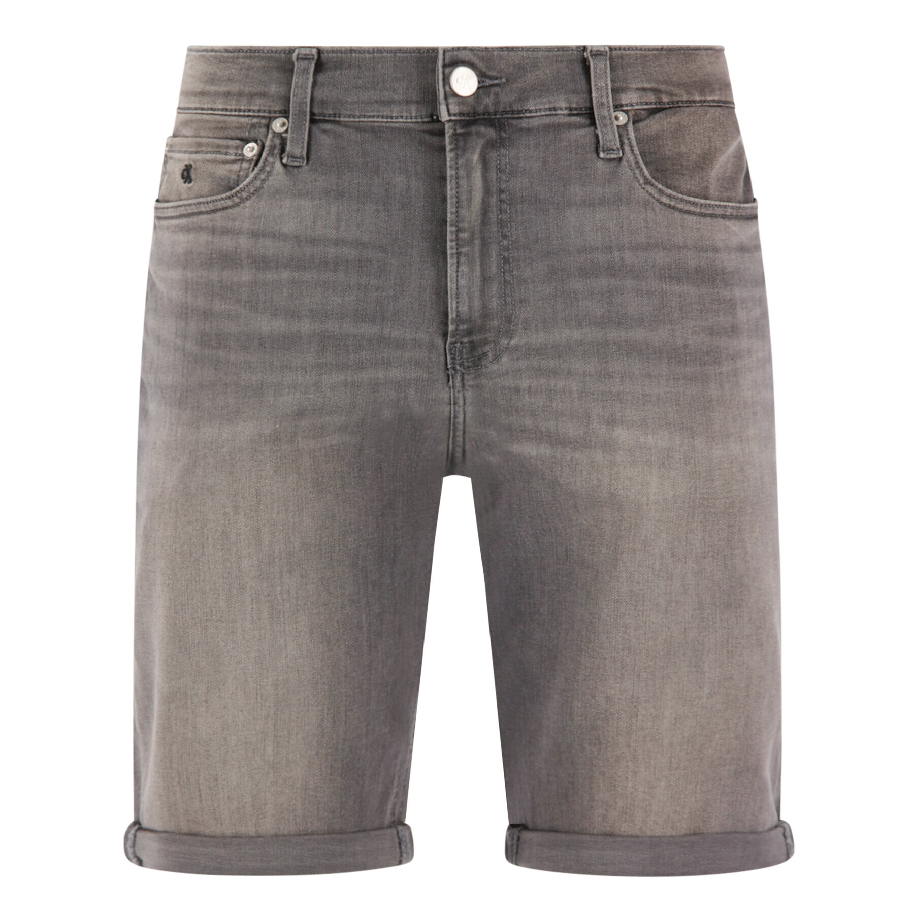 Calvin Klein Jeans Дънкови шорти J30J314649 Сив Slim Fit - Pepit.bg
