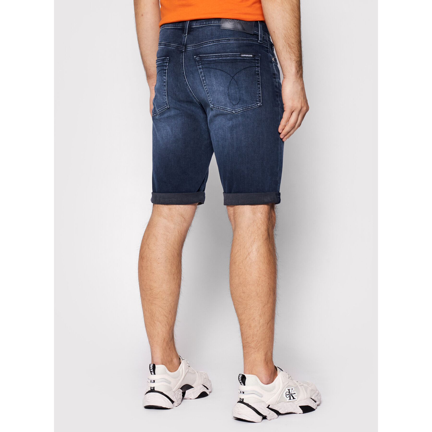 Calvin Klein Jeans Дънкови шорти J30J317740 Тъмносин Slim Fit - Pepit.bg