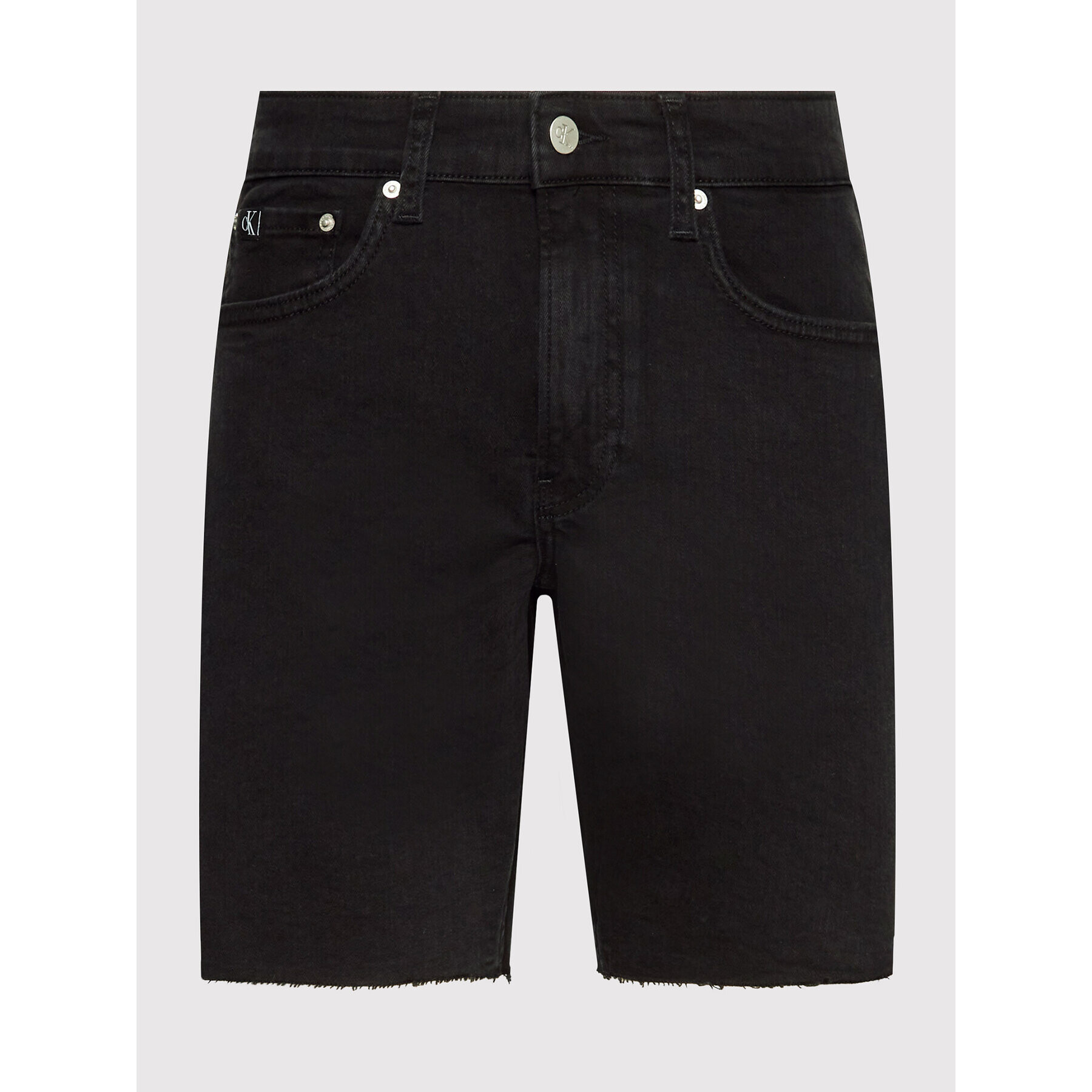 Calvin Klein Jeans Дънкови шорти J30J320519 Черен Regular Fit - Pepit.bg