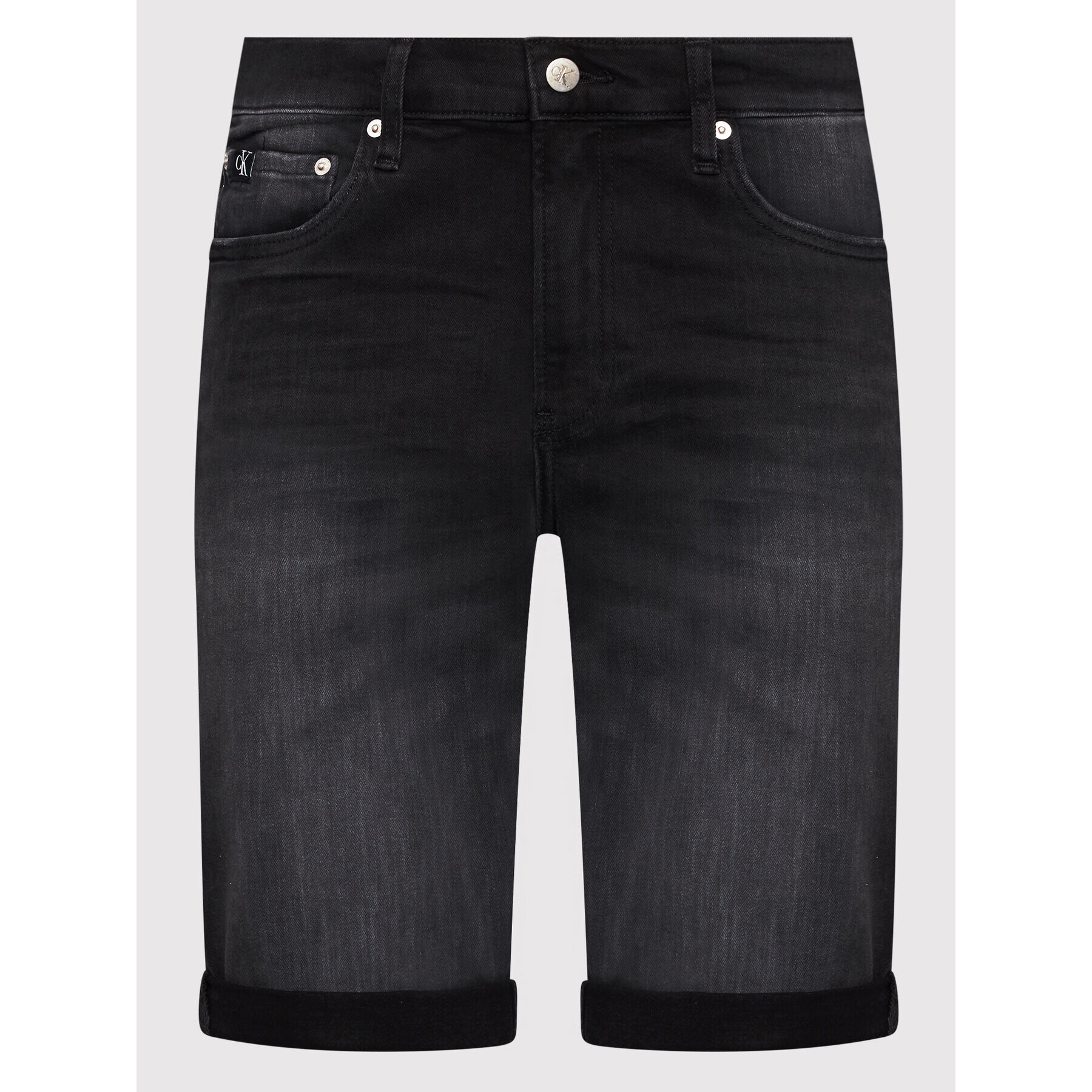 Calvin Klein Jeans Дънкови шорти J30J320525 Черен Slim Fit - Pepit.bg