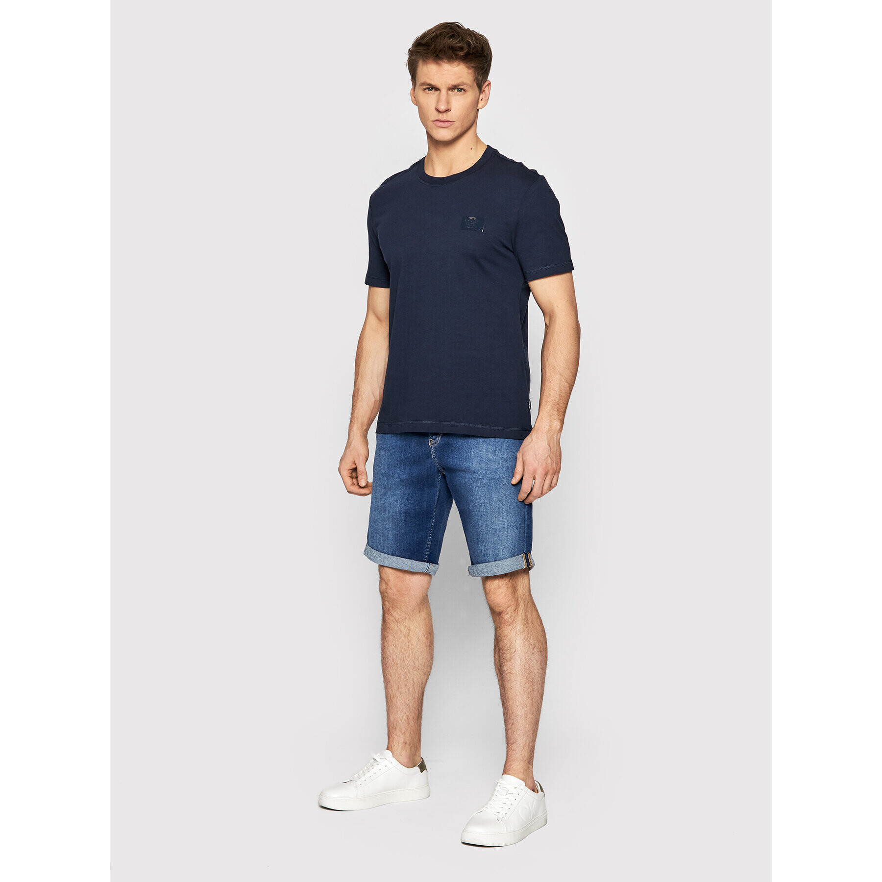 Calvin Klein Jeans Дънкови шорти J30J320527 Тъмносин Slim Fit - Pepit.bg