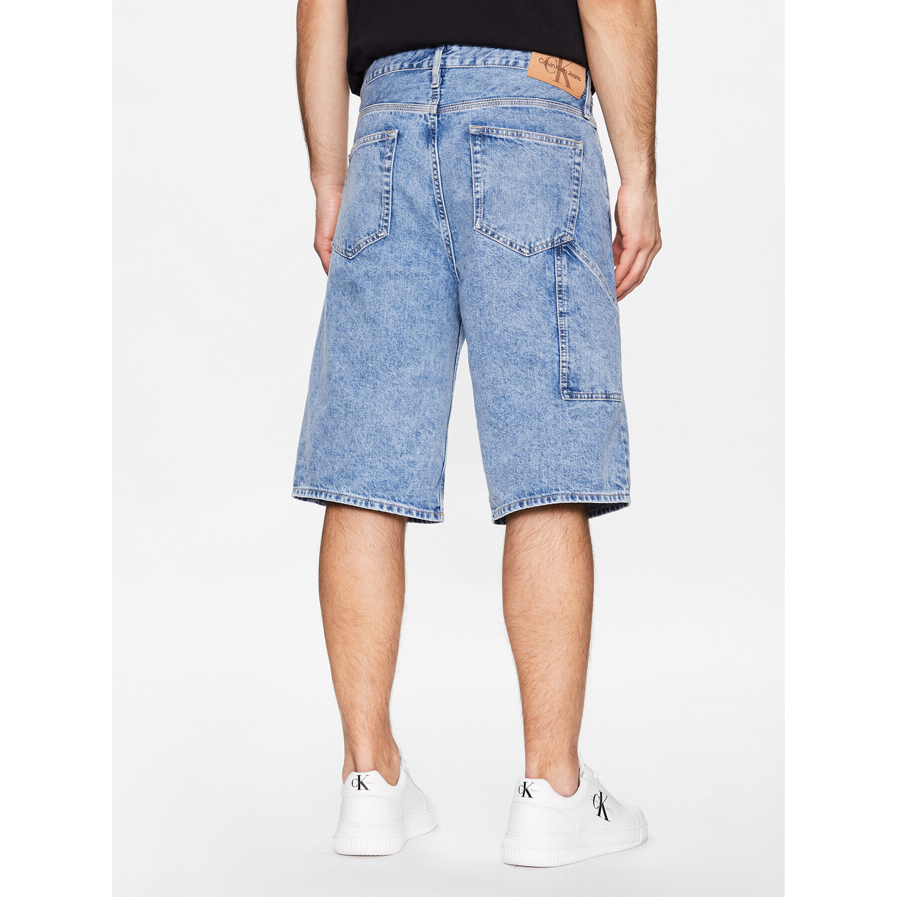 Calvin Klein Jeans Дънкови шорти J30J322777 Син Relaxed Fit - Pepit.bg
