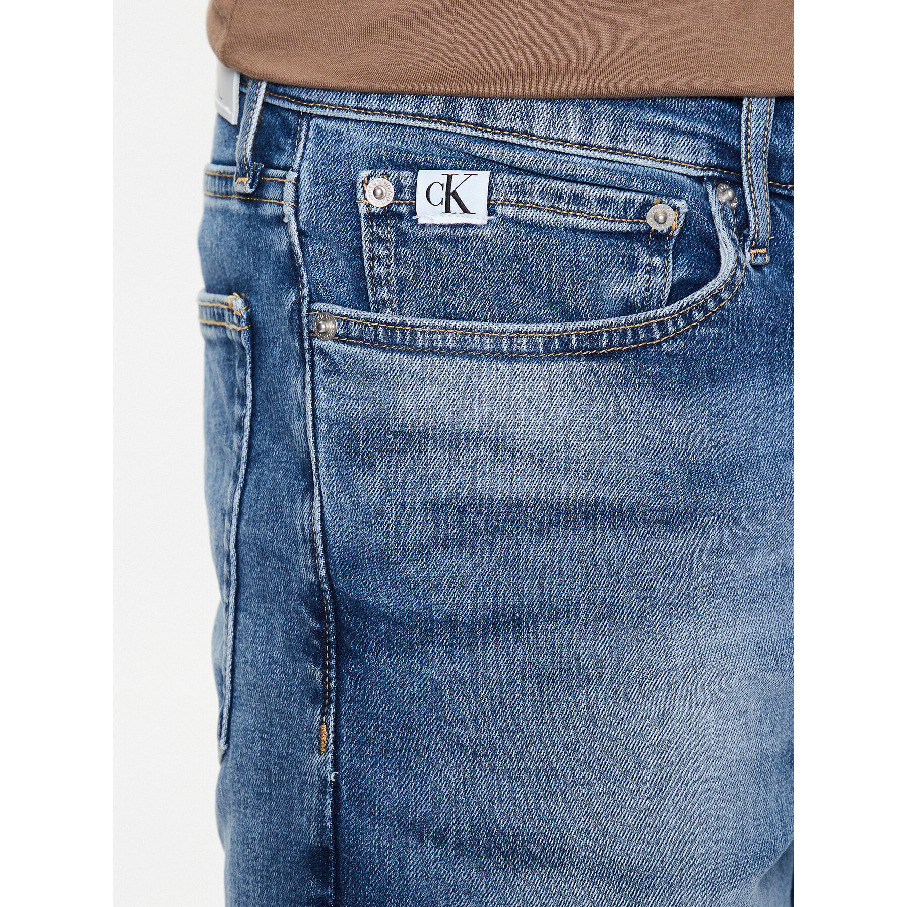 Calvin Klein Jeans Дънкови шорти J30J322784 Син Slim Fit - Pepit.bg