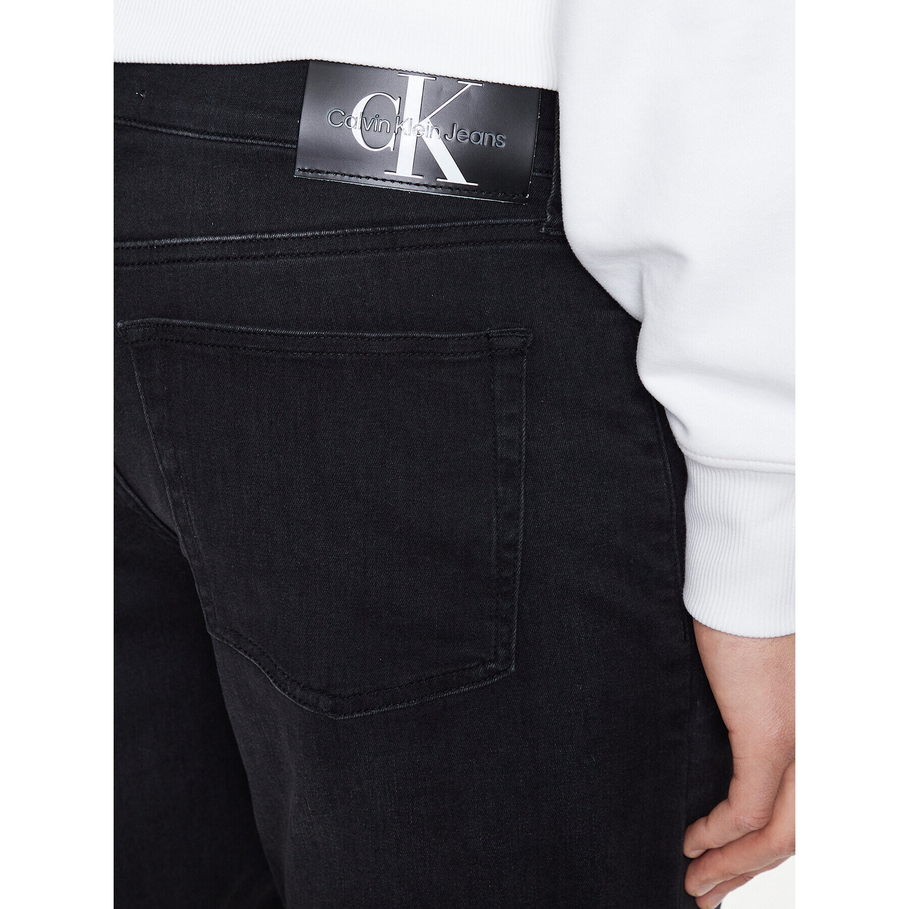 Calvin Klein Jeans Дънкови шорти J30J322789 Черен Slim Fit - Pepit.bg