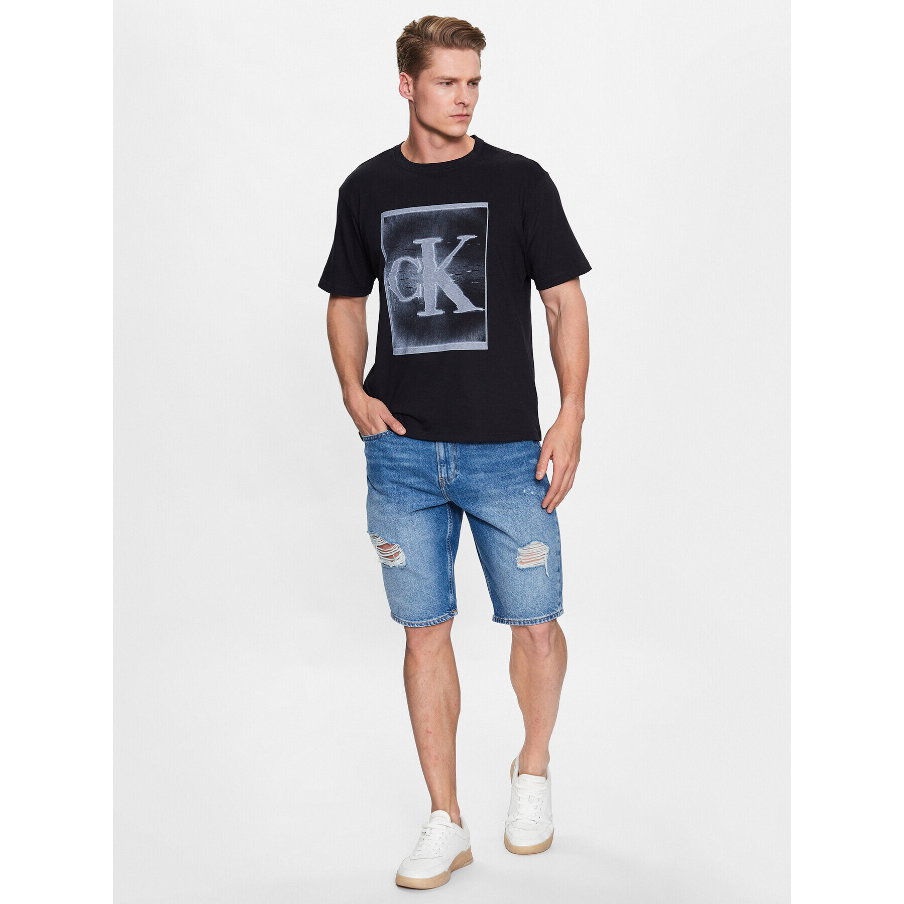 Calvin Klein Jeans Дънкови шорти J30J322791 Син Regular Fit - Pepit.bg