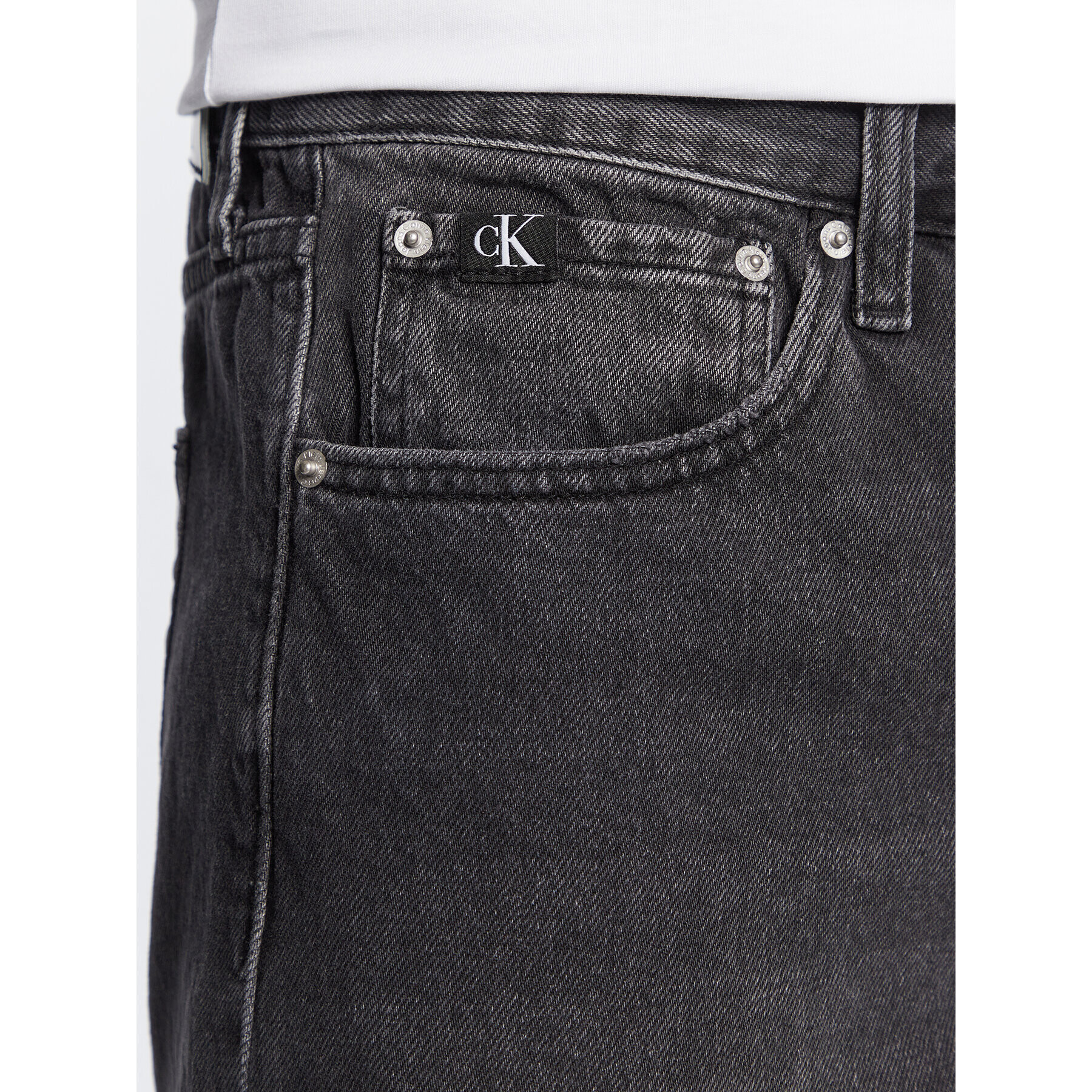 Calvin Klein Jeans Дънкови шорти J30J322792 Черен Regular Fit - Pepit.bg