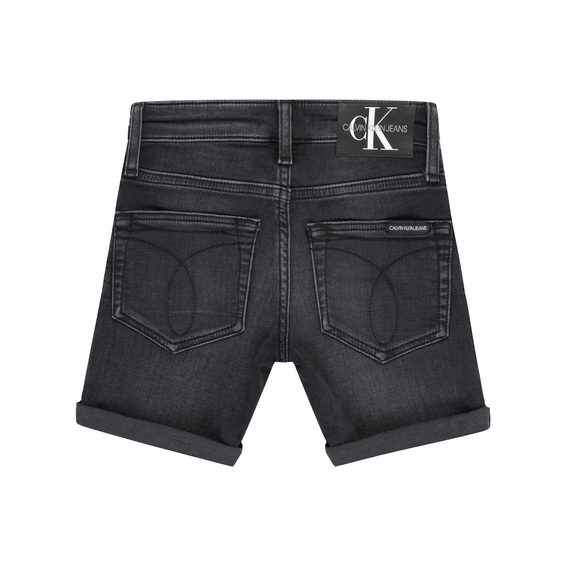 Calvin Klein Jeans Дънкови шорти Short ATH IB0IB00416 Черен Slim Fit - Pepit.bg