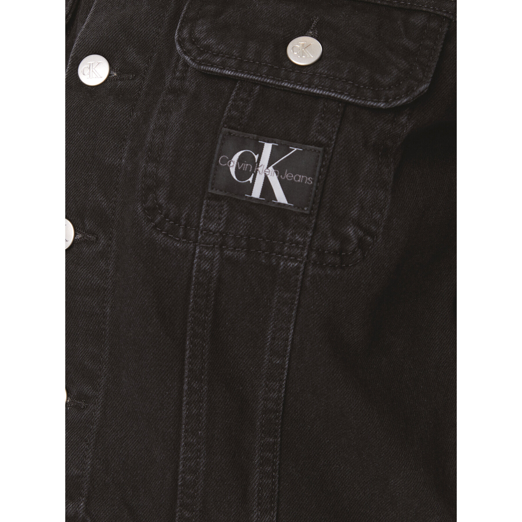 Calvin Klein Jeans Дънково яке 90's J20J221820 Черен Regular Fit - Pepit.bg