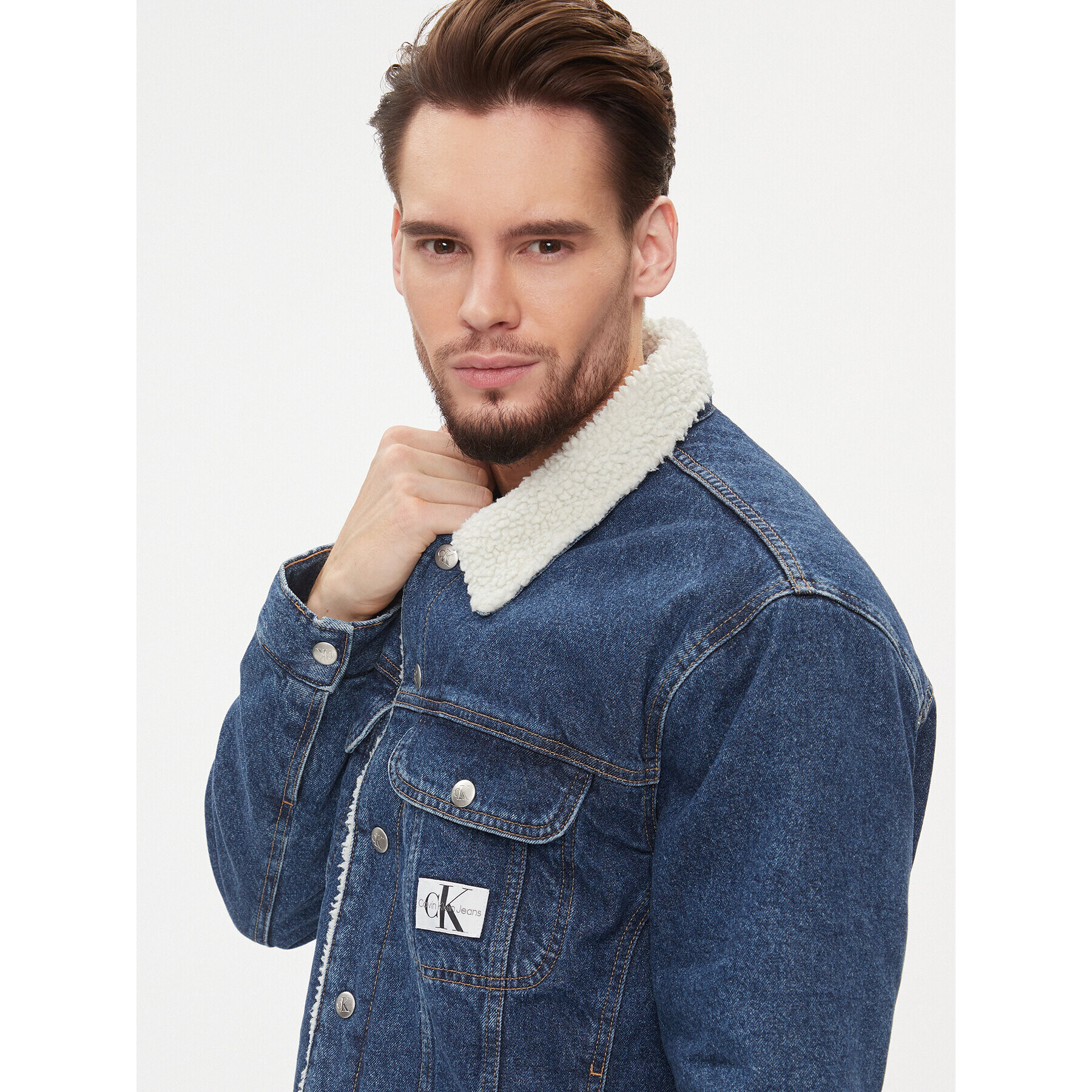 Calvin Klein Jeans Дънково яке 90's J30J323905 Син Regular Fit - Pepit.bg