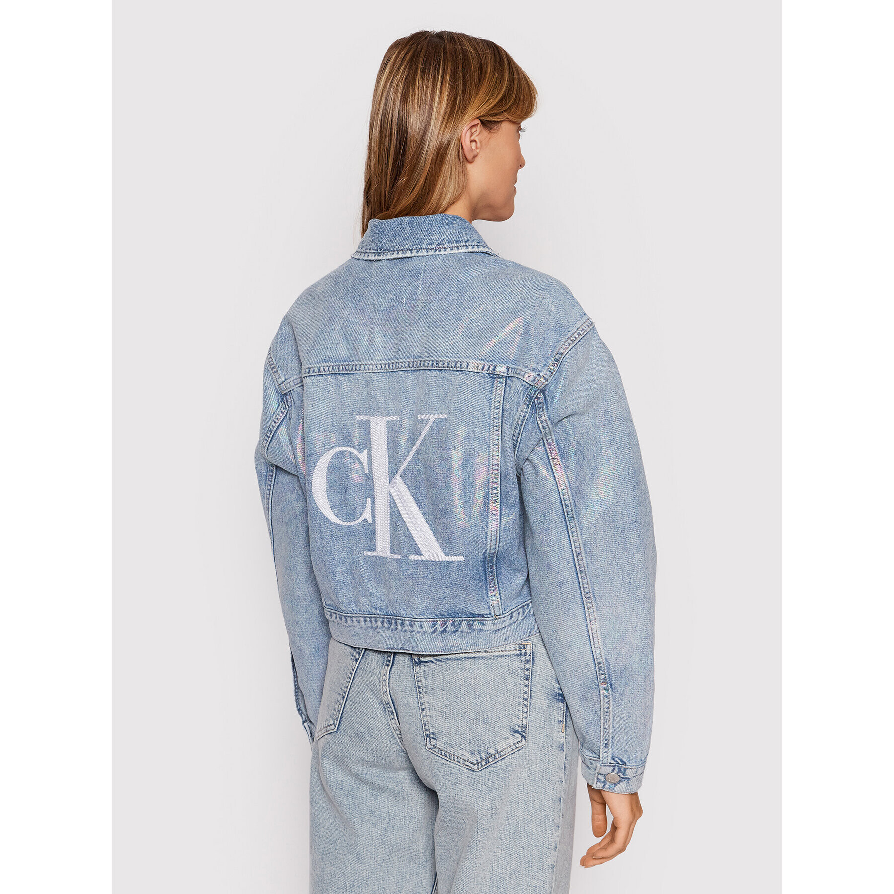 Calvin Klein Jeans Дънково яке J20J217815 Син Oversize - Pepit.bg