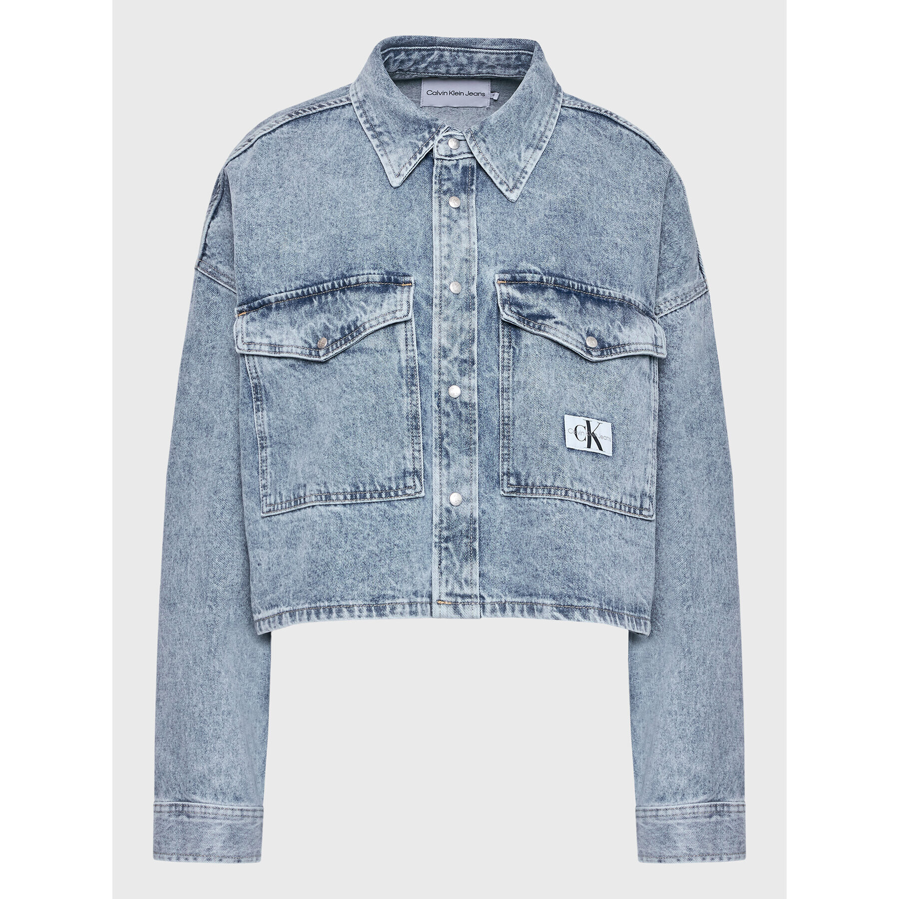 Calvin Klein Jeans Дънково яке J20J220225 Син Oversize - Pepit.bg