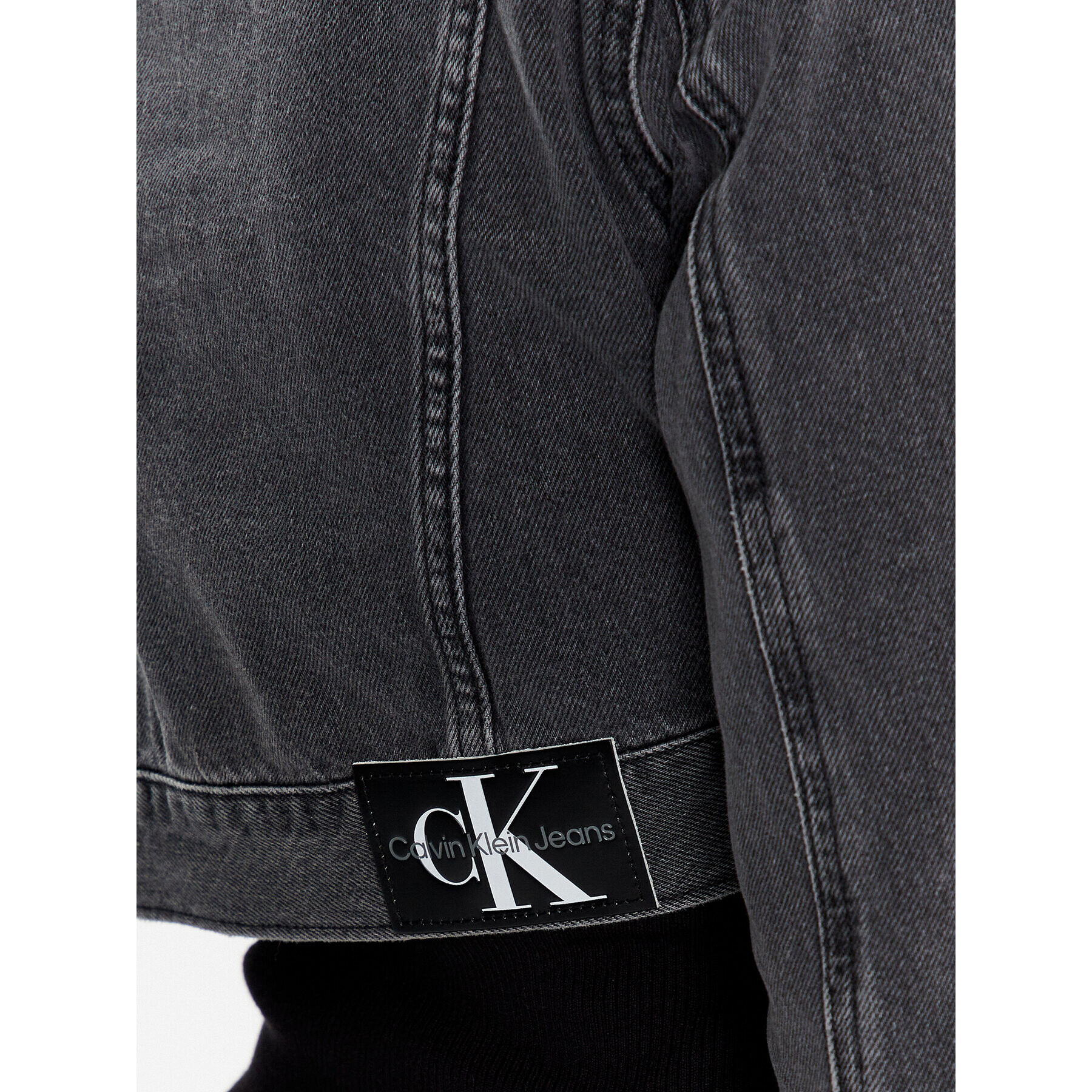 Calvin Klein Jeans Дънково яке J20J220656 Черен Cropped Fit - Pepit.bg