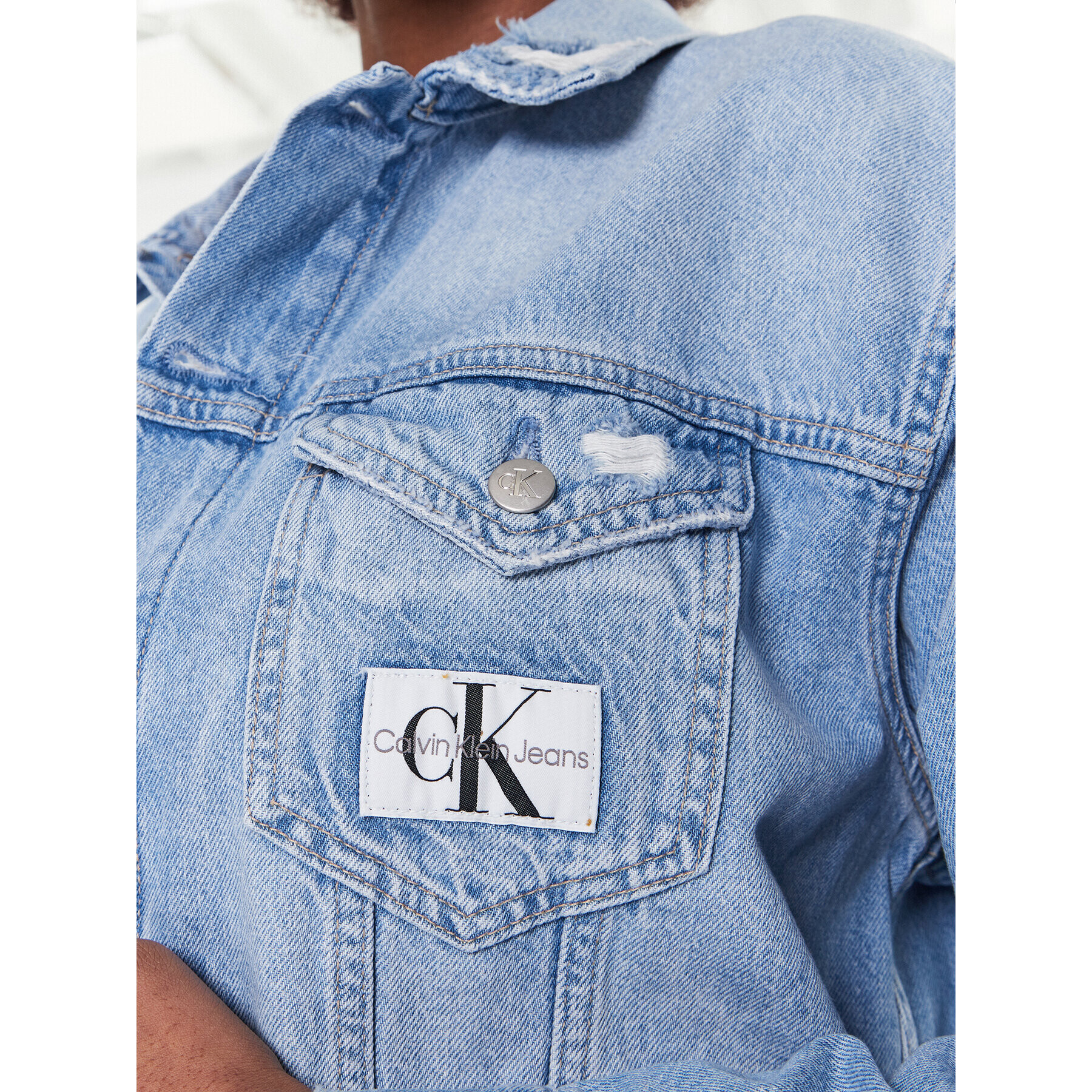 Calvin Klein Jeans Дънково яке J20J220663 Син Relaxed Fit - Pepit.bg