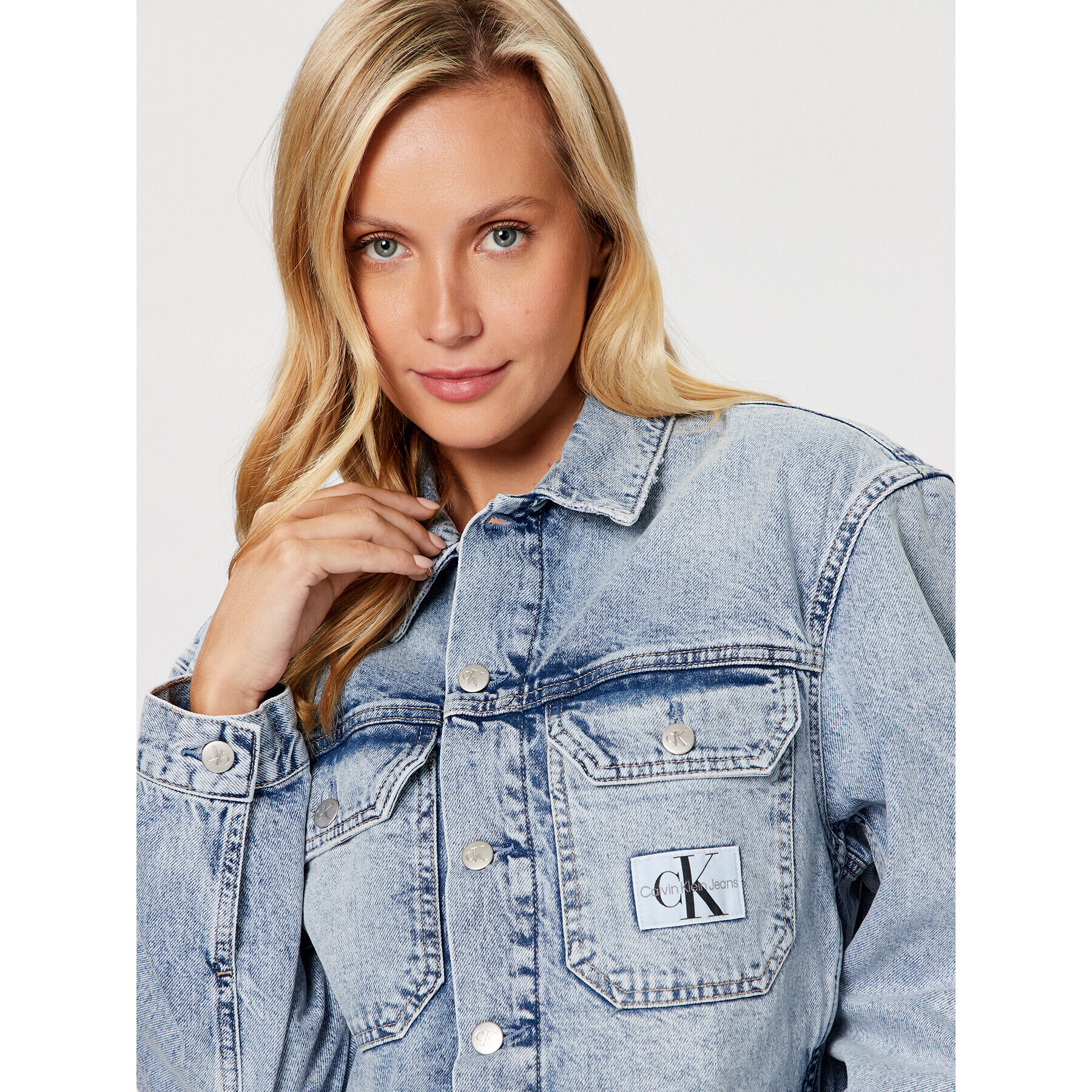 Calvin Klein Jeans Дънково яке J20J221284 Син Relaxed Fit - Pepit.bg