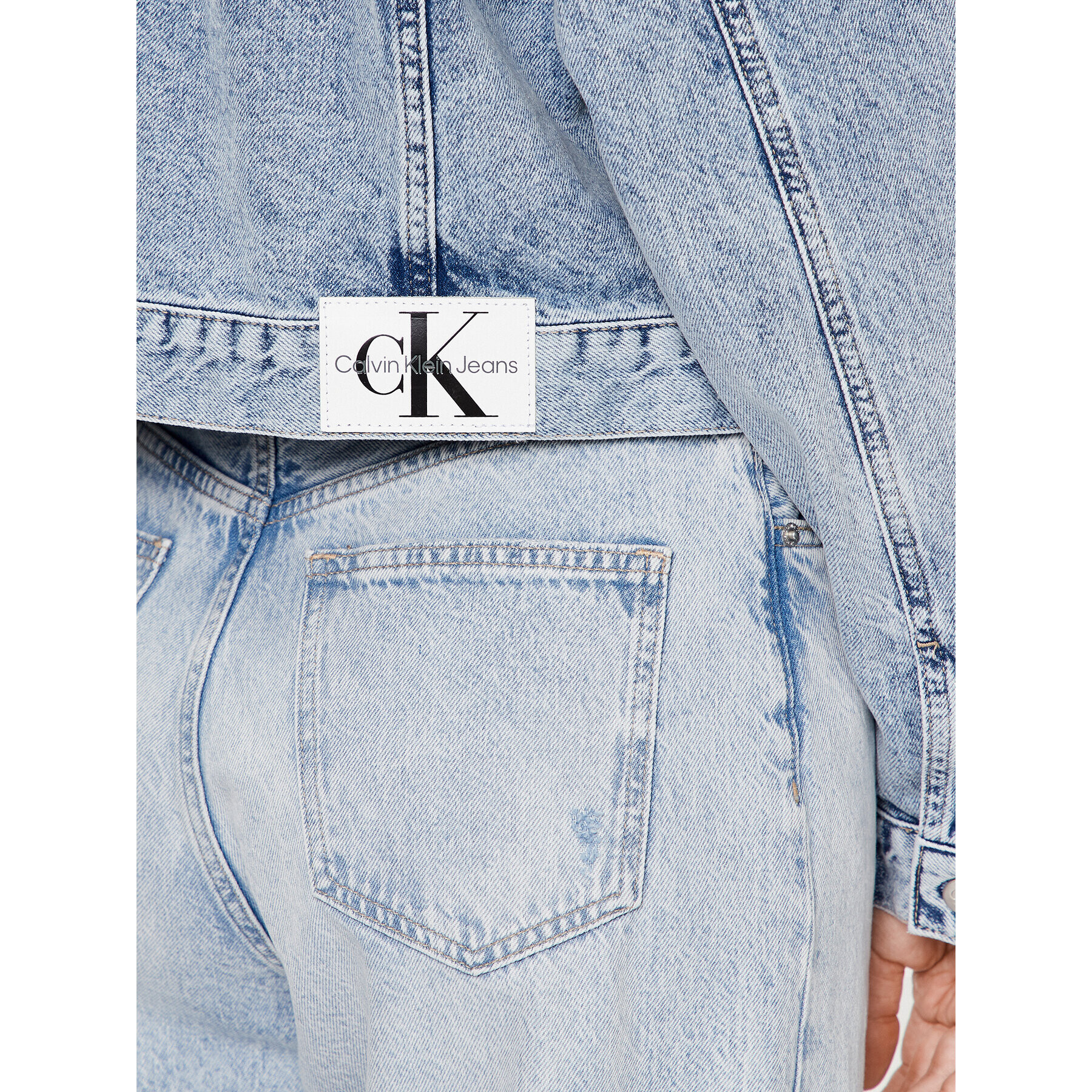 Calvin Klein Jeans Дънково яке J20J221284 Син Relaxed Fit - Pepit.bg