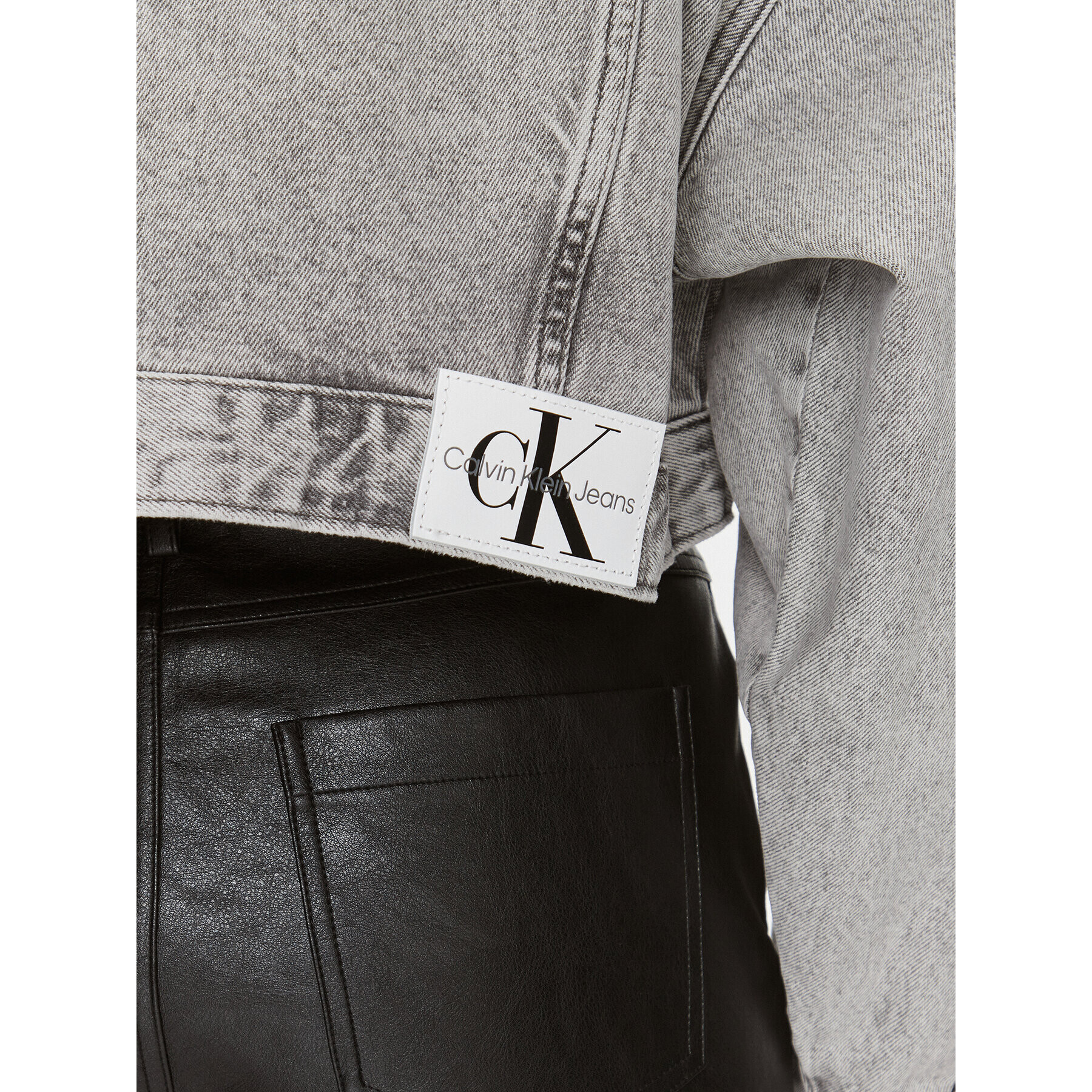 Calvin Klein Jeans Дънково яке J20J222467 Сив Oversize - Pepit.bg