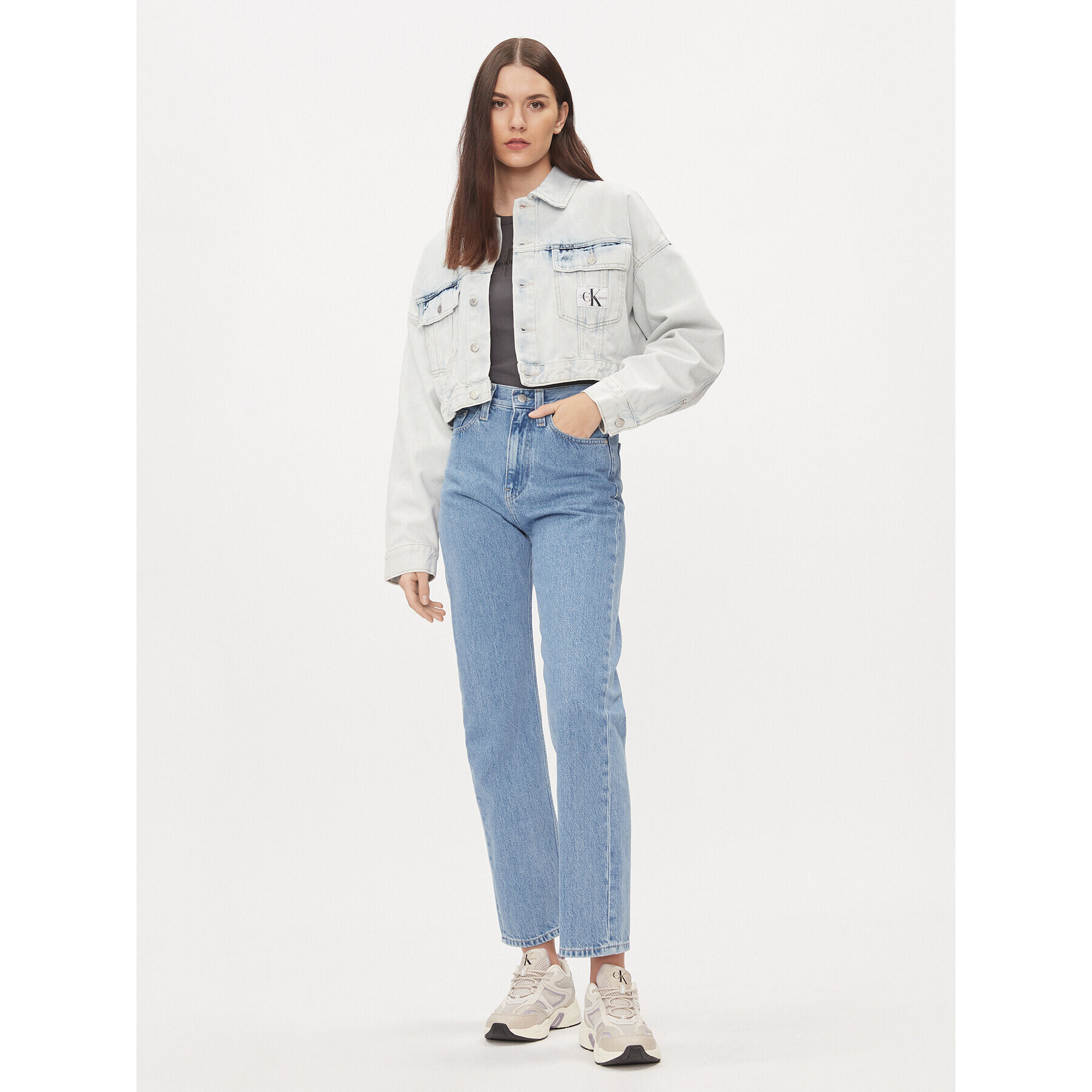 Calvin Klein Jeans Дънково яке J20J222874 Син Oversize - Pepit.bg