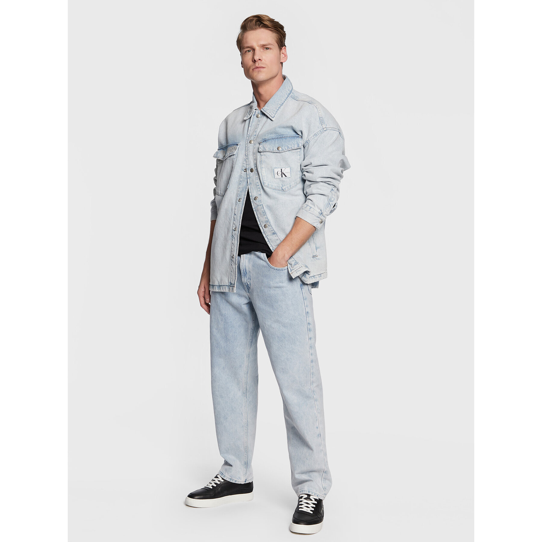 Calvin Klein Jeans Дънково яке J30J322383 Син Oversize - Pepit.bg