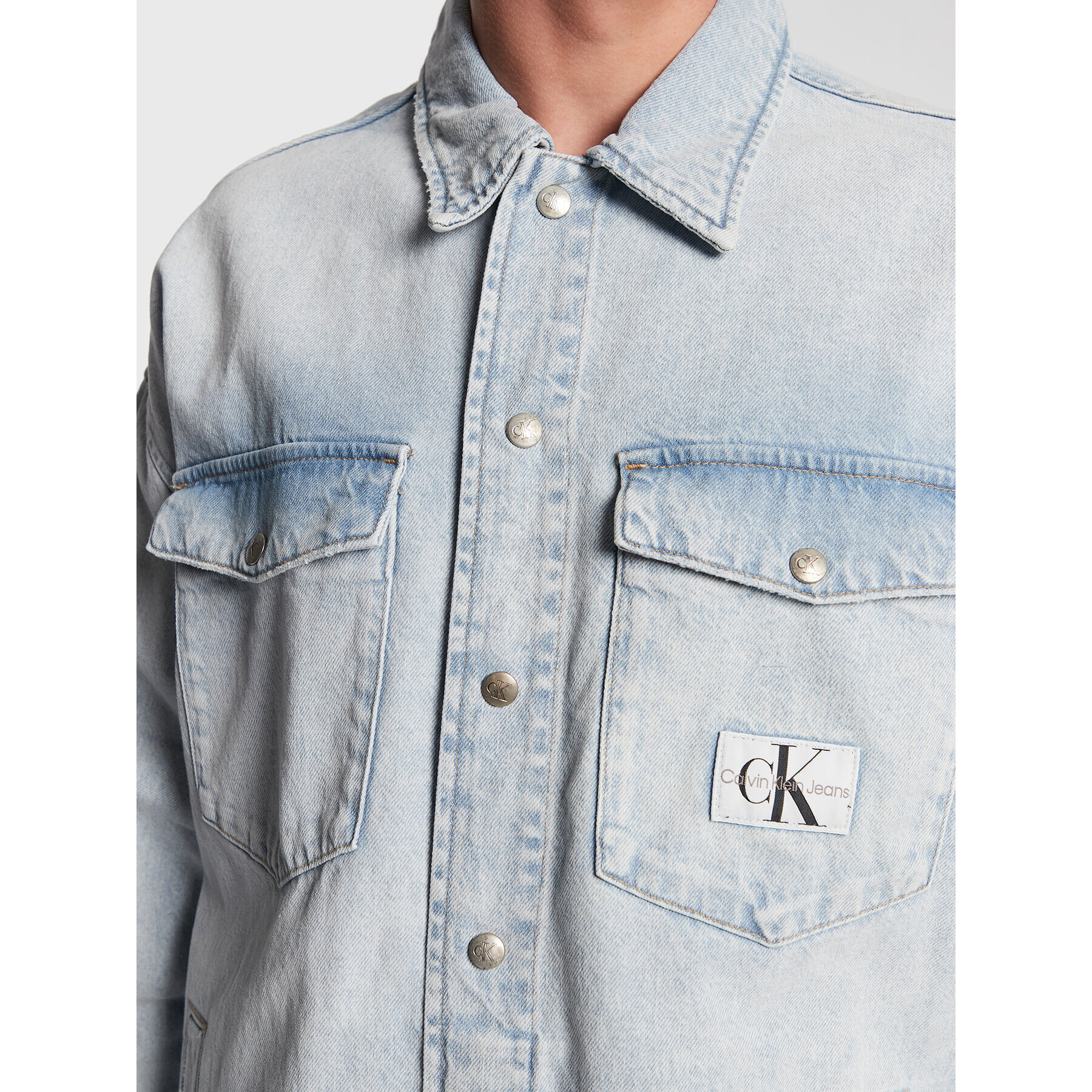 Calvin Klein Jeans Дънково яке J30J322383 Син Oversize - Pepit.bg